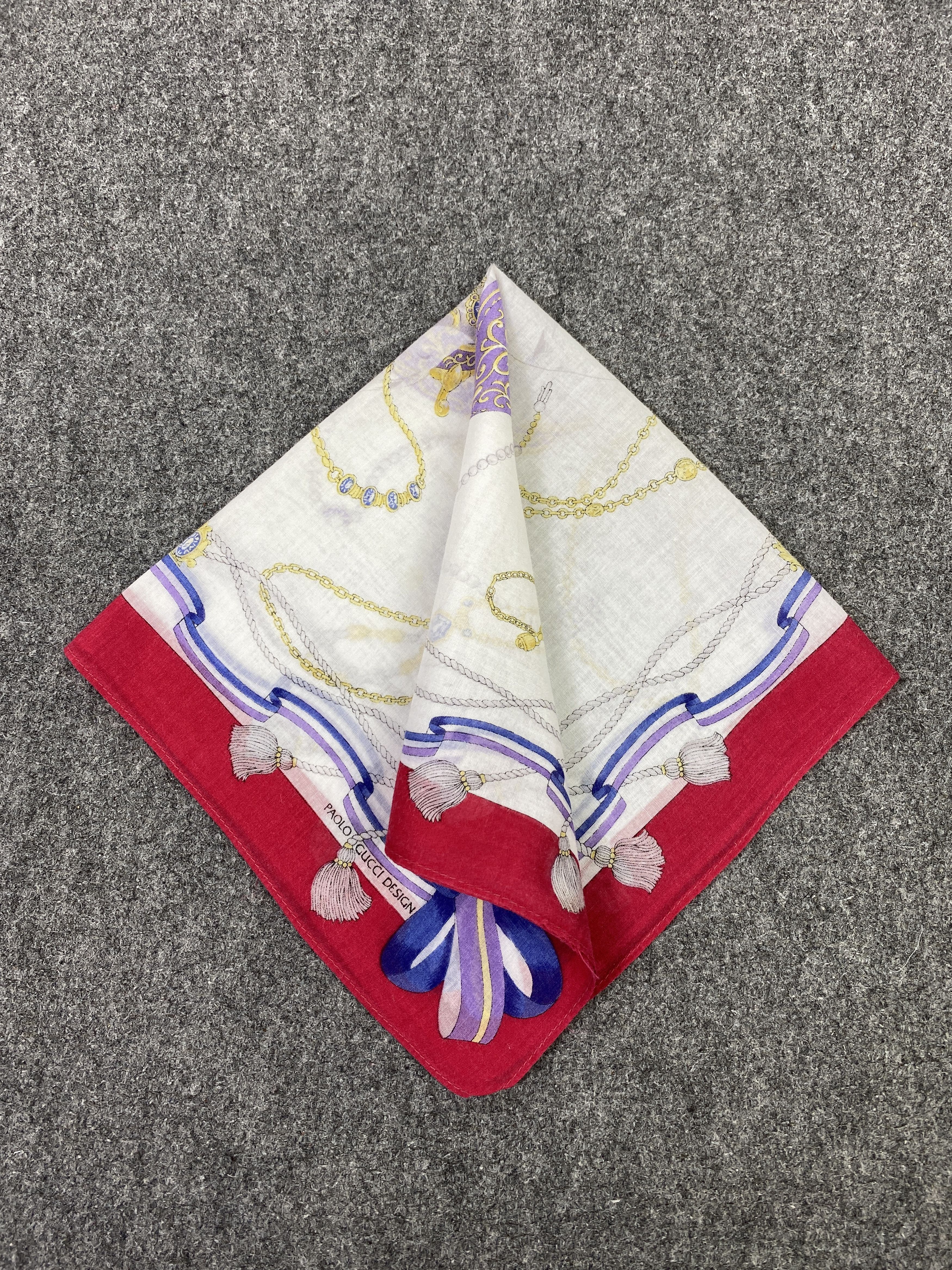 Paolo Gucci Vintage Paolo Gucci Handkerchief / Neckerchief KT0105 Size ONE SIZE - 3 Thumbnail