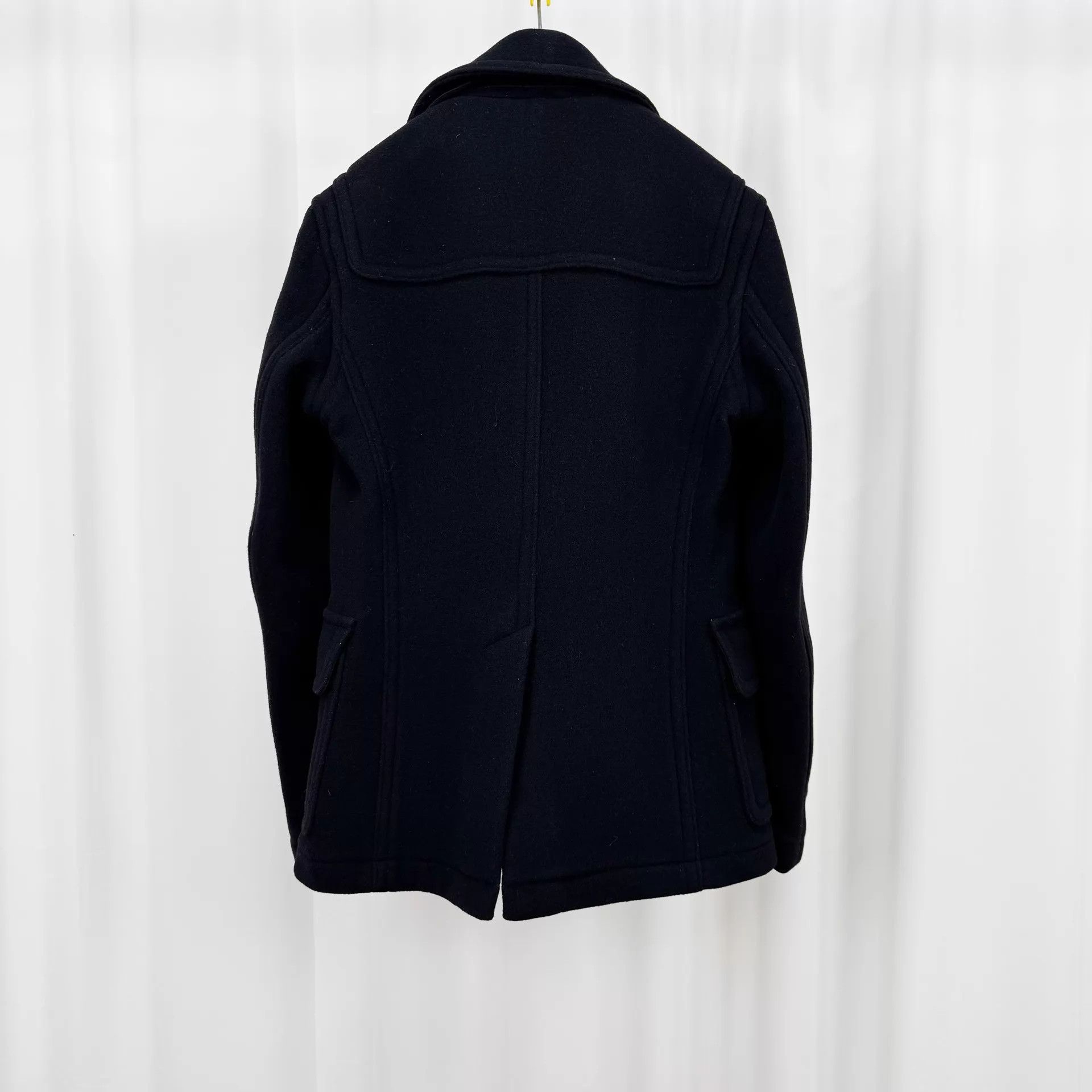 Burberry Burberry Black Double-Breasted Check Wool Coat XS 99 New Size US XS / EU 42 / 0 - 2 Thumbnail