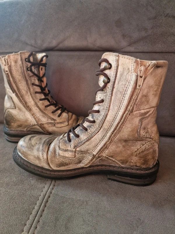 Other Yellow Cab Leather Boots Size 41 Grunge Vintage Distressed Size US 11 / IT 41 - 5 Thumbnail