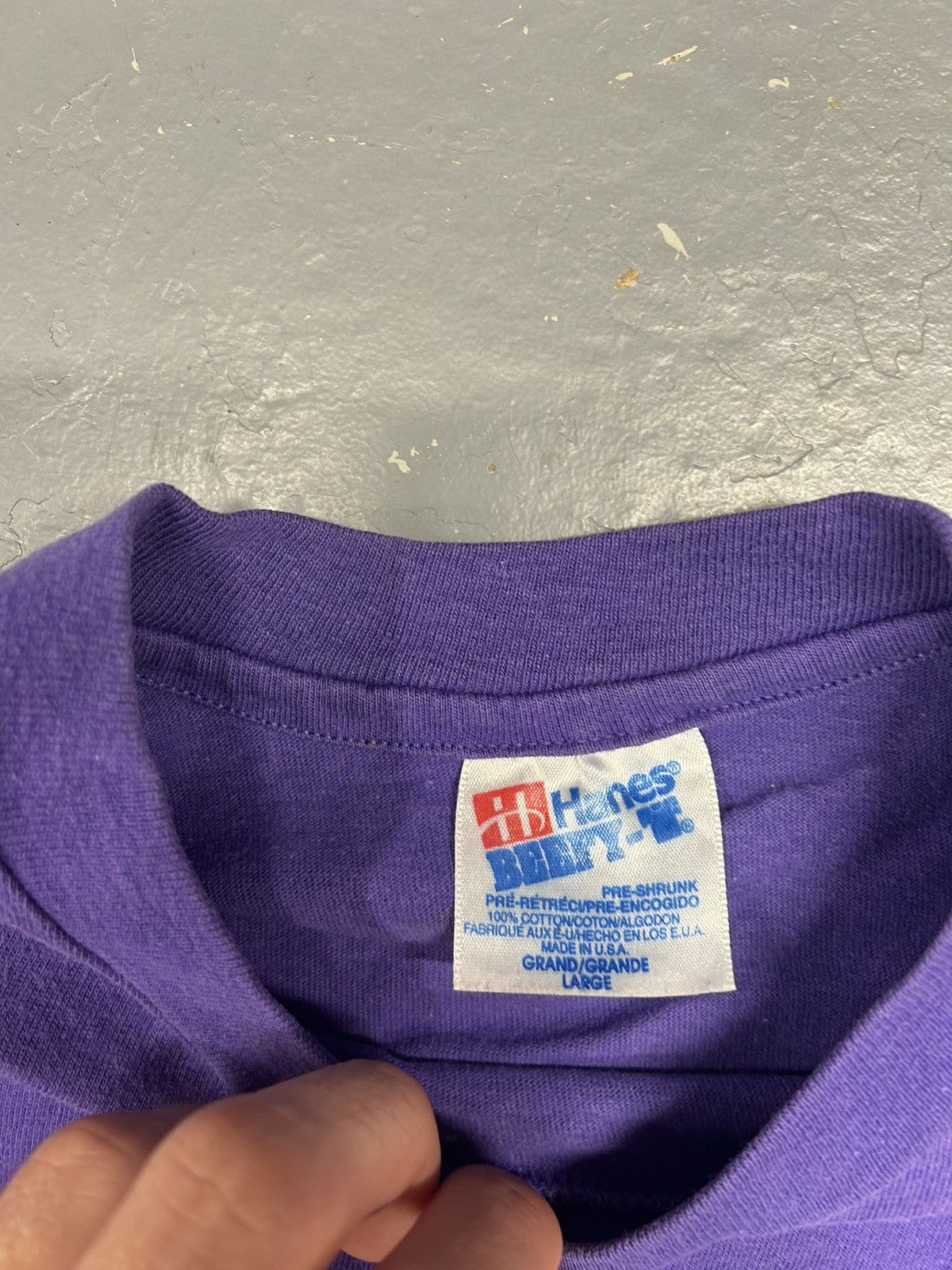 Vintage Crazy Vintage 90s Purple Butterfly Gardens Graphic Tee Shirt Size US L / EU 52-54 / 3 - 3 Thumbnail