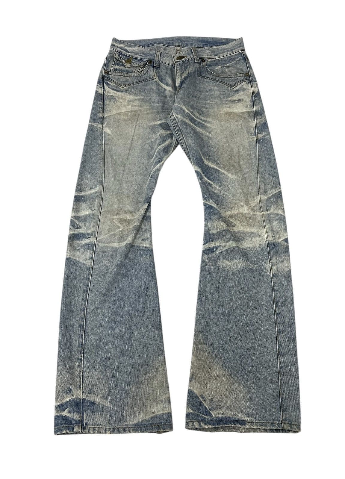 Hysteric Glamour RattleTrap Japan Flare Clawkmarks Jeans Mudwash Size US 31 - 1 Thumbnail