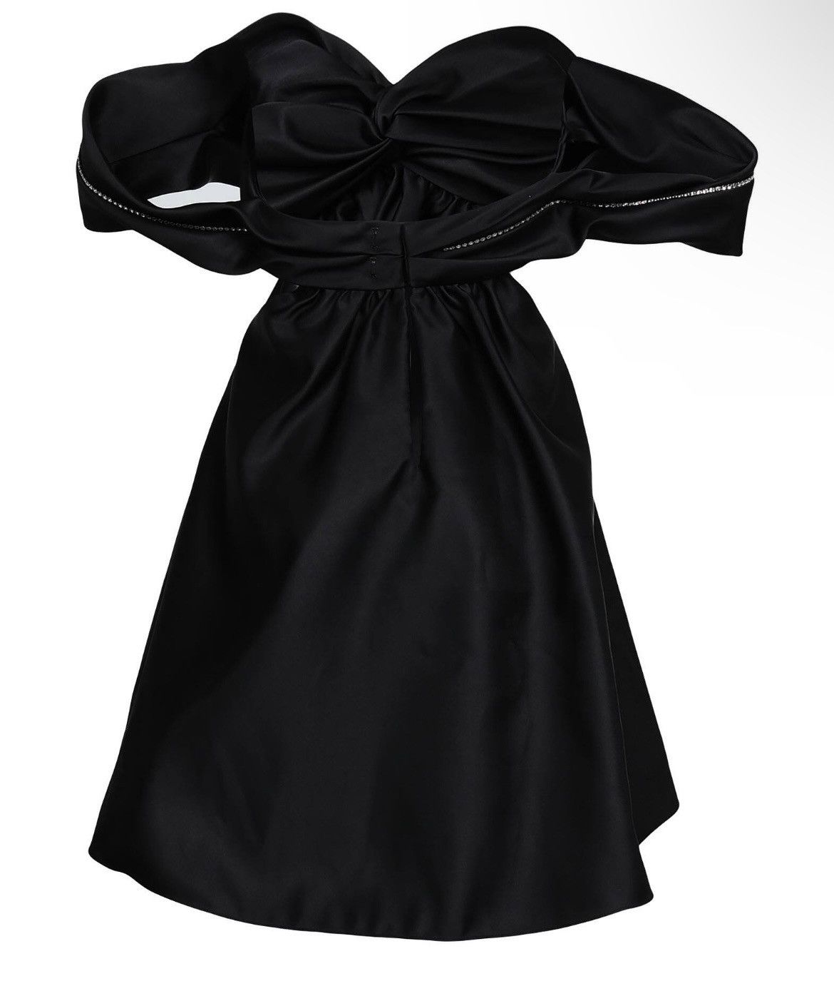 Area NYC AREA Crystal-embellished Cutout Duchesse-satin Mini dress Size XS / US 0-2 / IT 36-38 - 3 Thumbnail