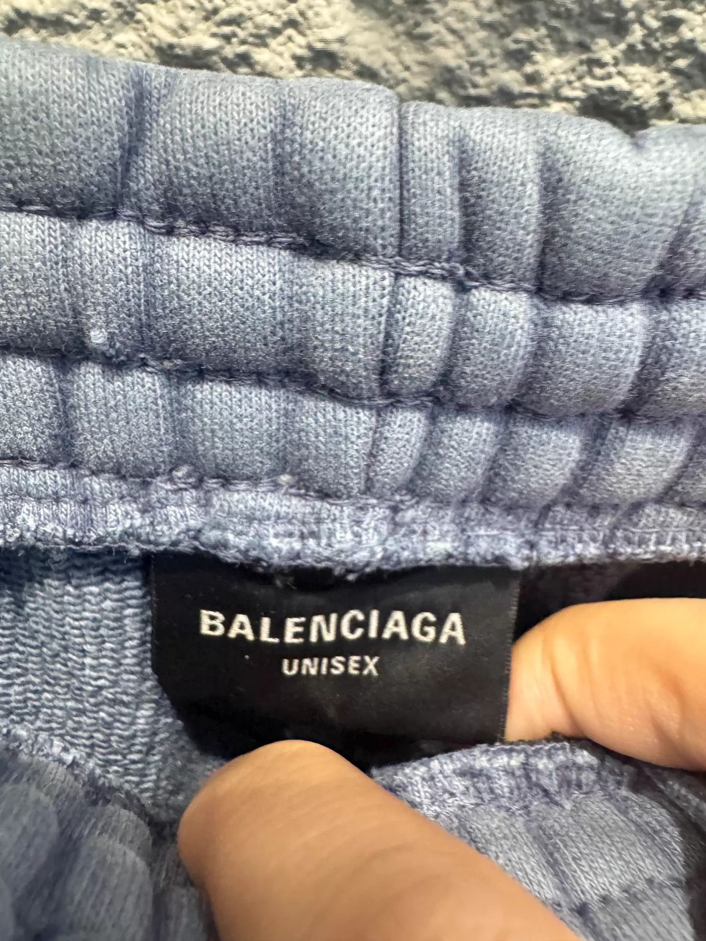 Balenciaga Balenciaga 23ss Letter Embroidered Blue Trousers UNI XXS Size US 26 / EU 42 - 2 Thumbnail