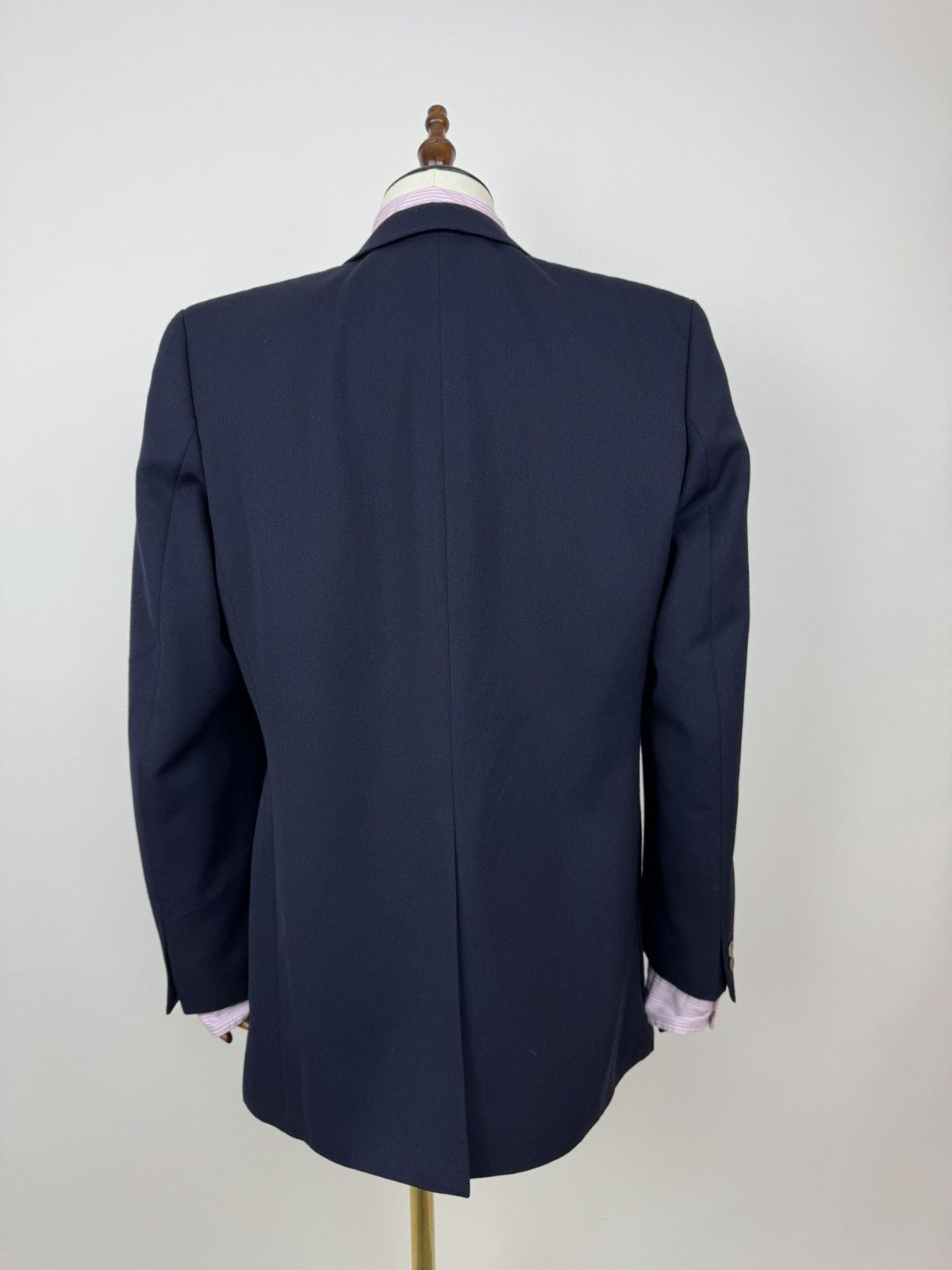 Other Mens Navy Blue Sport Coat 42L Trevira Twill Wool Blazer Size 42R - 6 Thumbnail