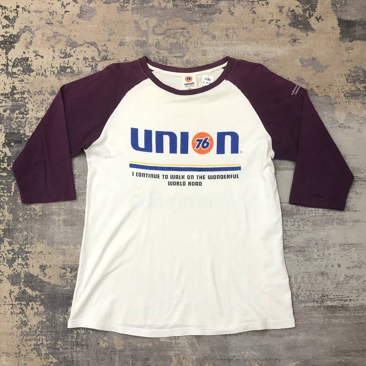 Union LA T486 VTG LUBRICANTS UNION 76 RAGLAN TEE Size US L / EU 52-54 / 3 - 1 Thumbnail