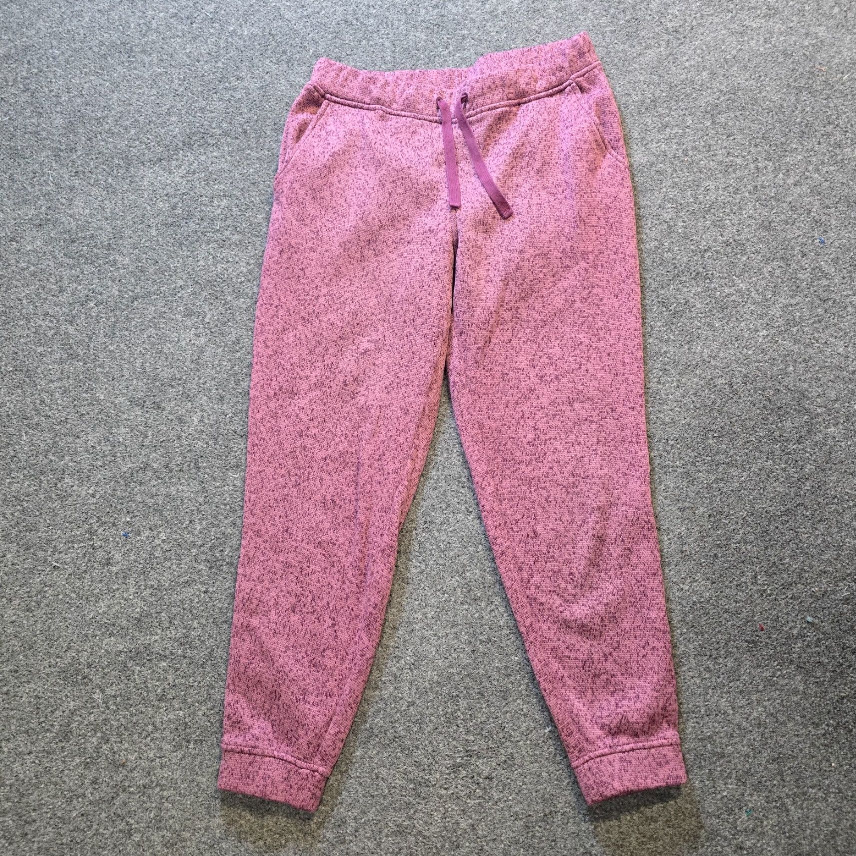 Vintage LL Bean Pants Womens Medium Pink Sweater Fleece Joggers Pull On Casual Lounge Loungewear Tapered Inseam 28 in Regular Fit Solid Pink Womens Size M / US 6-8 / IT 42-44 - 2 Thumbnail