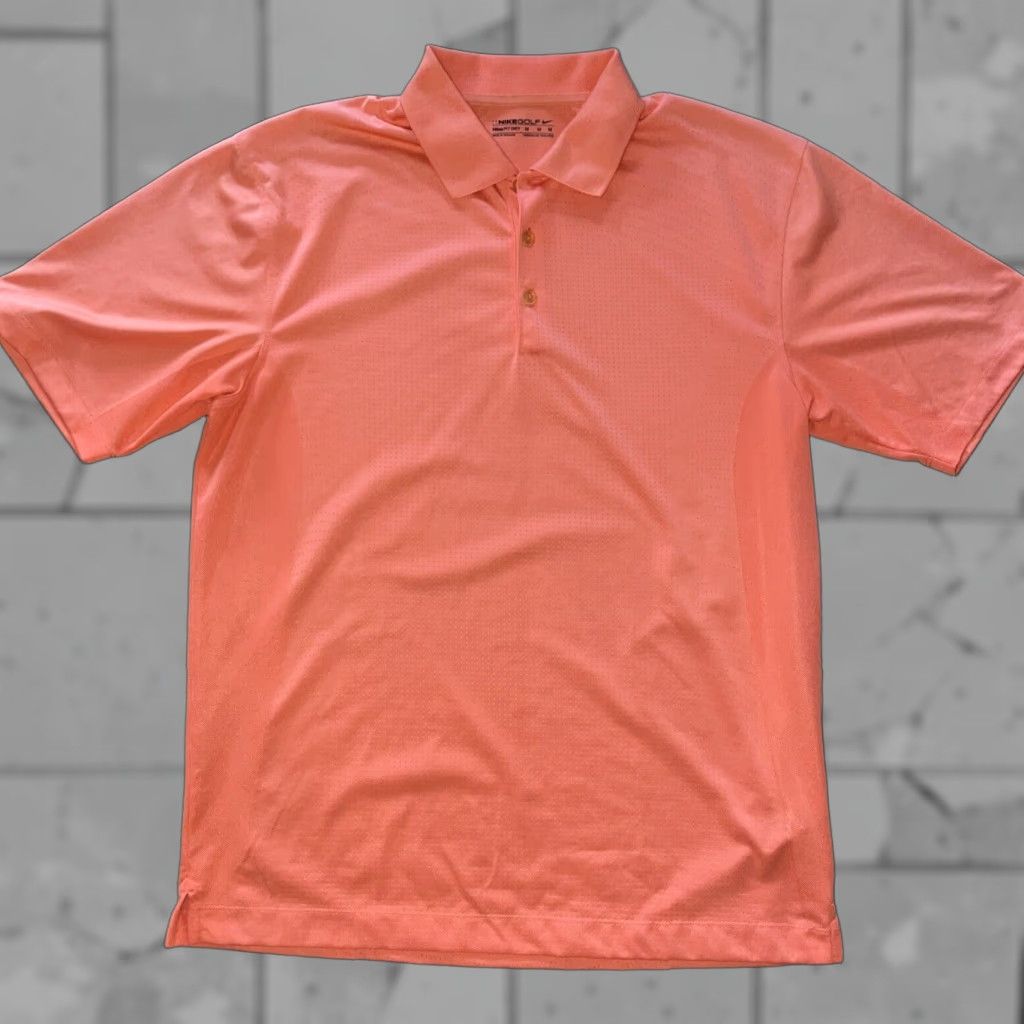 Nike Nike Golf Polo Shirt Men's Medium Pink Nike Dri-Fit Golf Apparel Size US M / EU 48-50 / 2 - 1 Thumbnail
