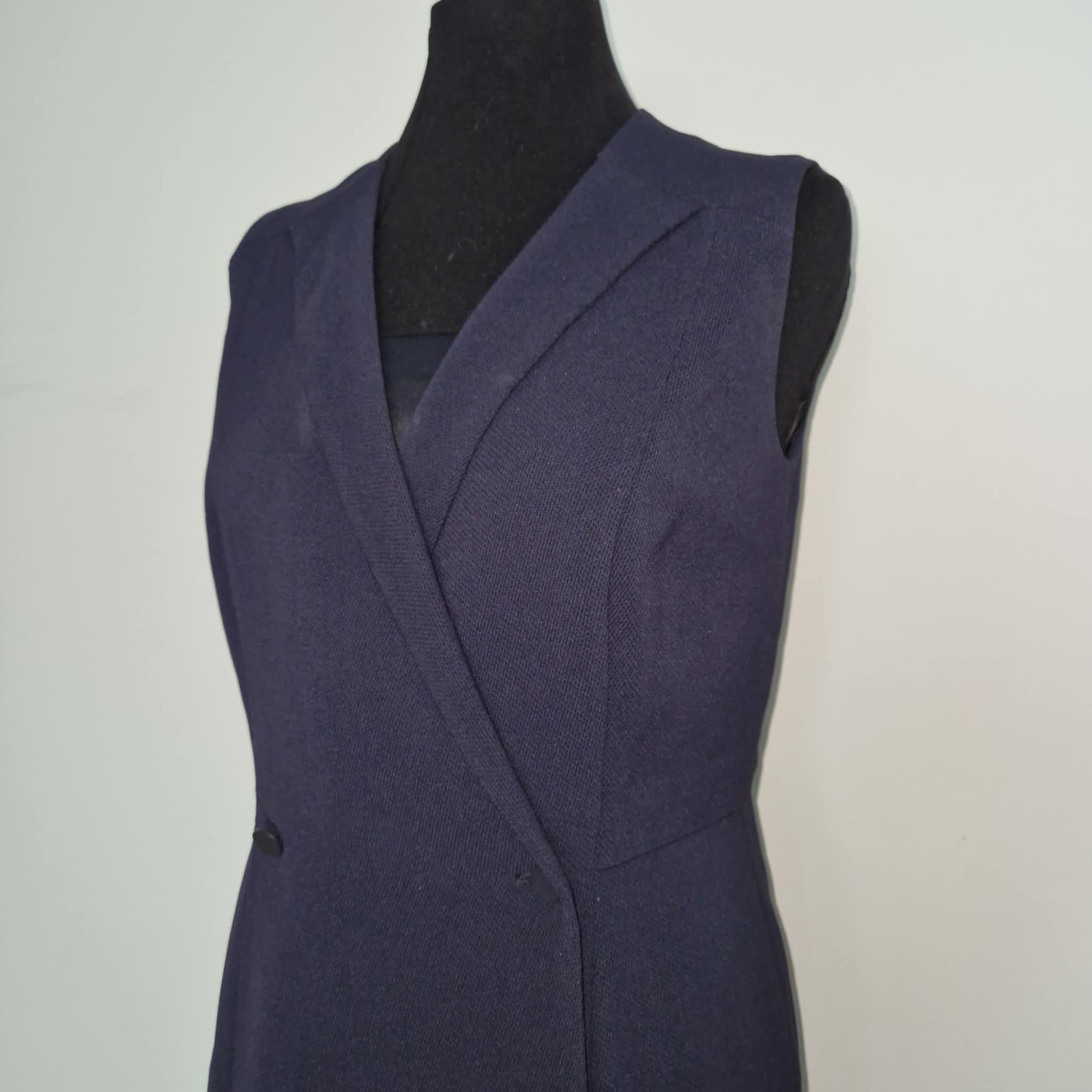 Hugo Boss Hugo Boss Elegant Navy Sheath Dress Size M / US 6-8 / IT 42-44 - 2 Thumbnail
