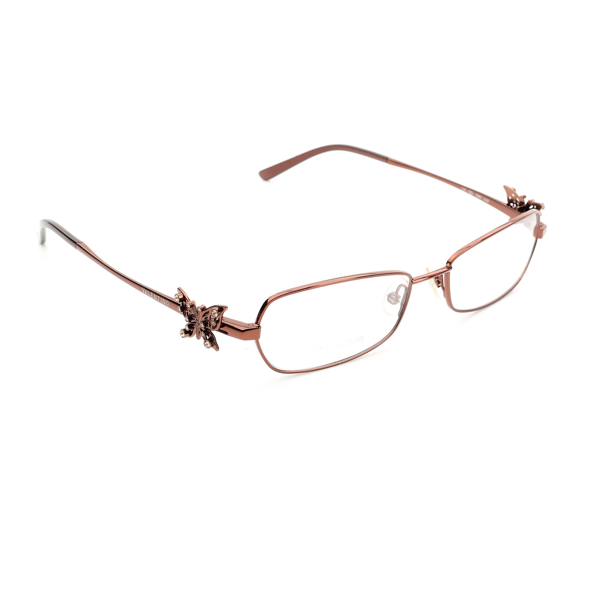 Valentino Valentino '90s Brass Crystal Butterfly Detail Glasses Size ONE SIZE - 3 Thumbnail
