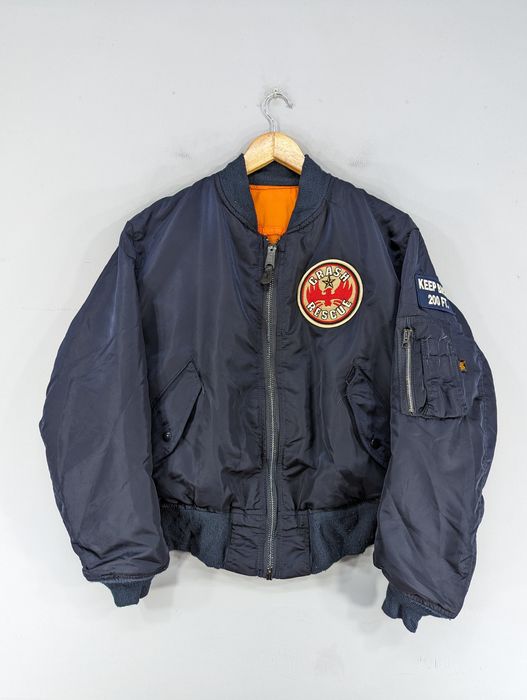 Vintage 🔥Vintage Alpha Industries Ma 1 Crash Rescue Bomber Jacket | Grailed