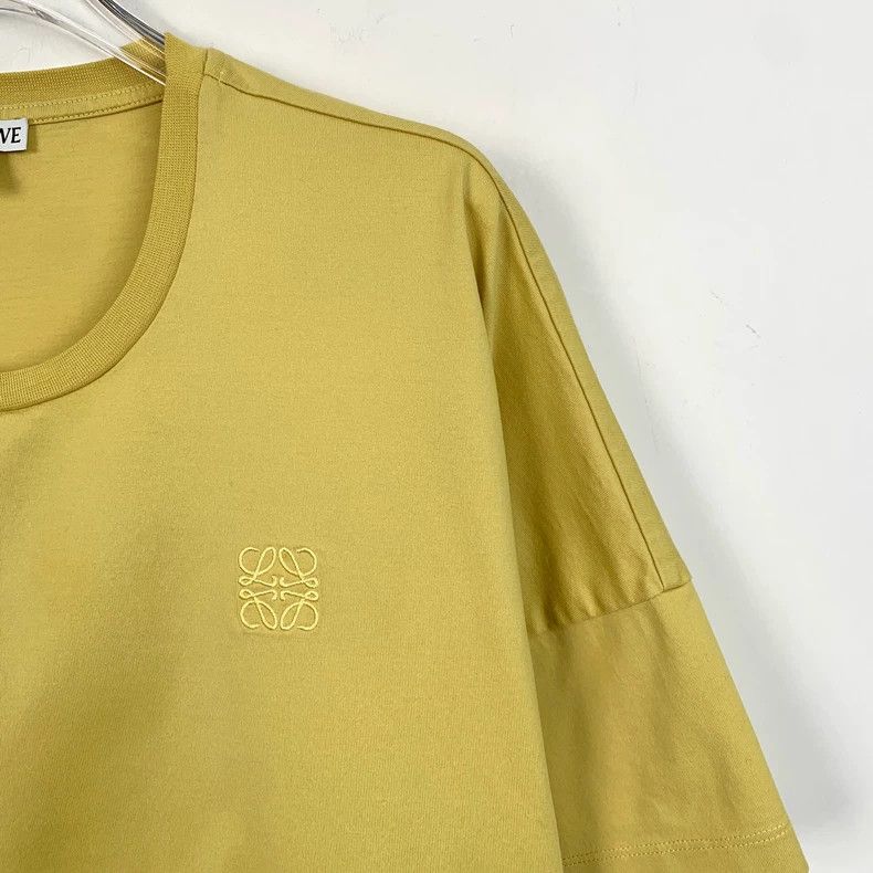 Loewe Loewe Yellow logo embroidered cotton round neck short slee Size XS / US 0-2 / IT 36-38 - 3 Thumbnail