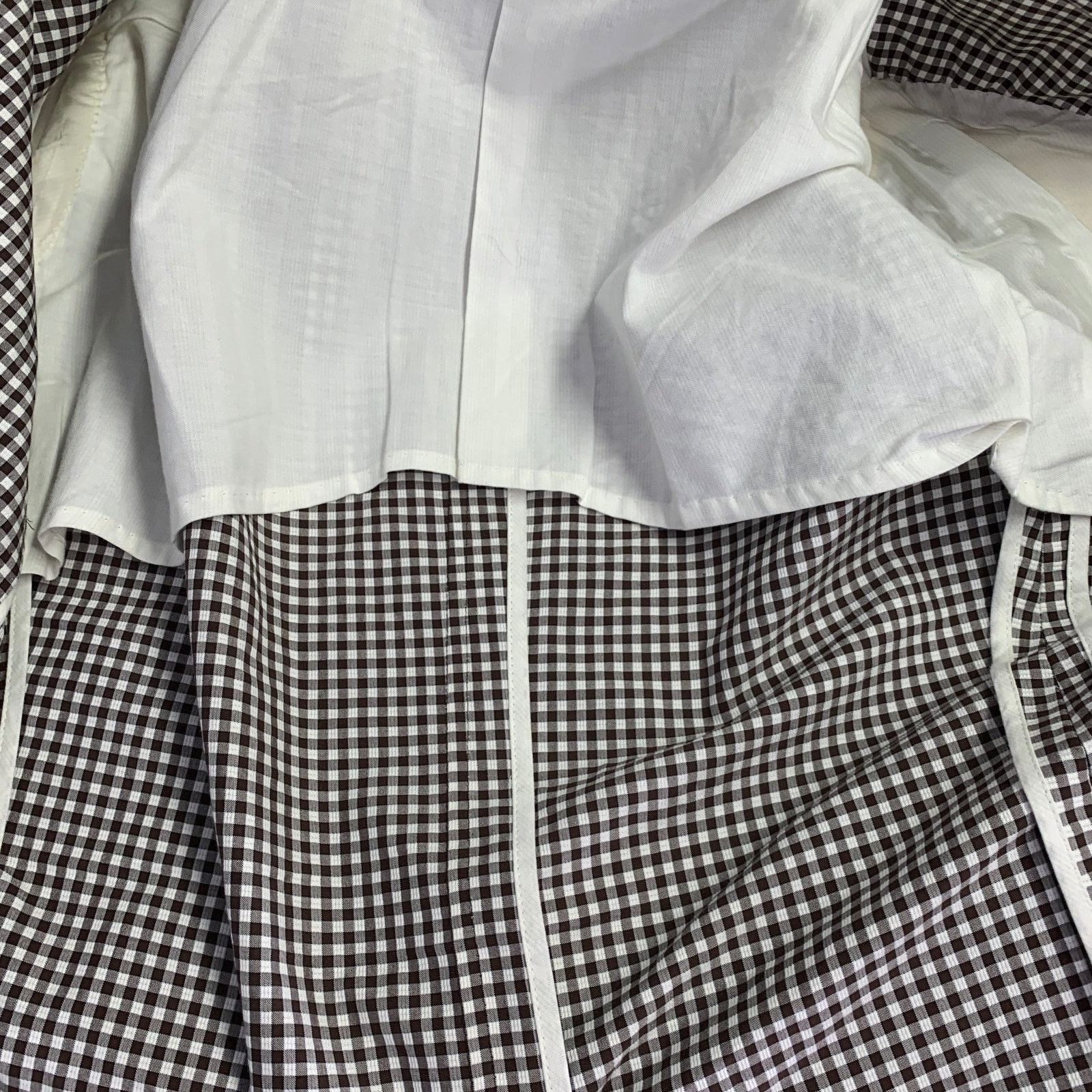 Brooks Brothers Black Fleece BLACK FLEECE White Brown Checkered Cotton Silk Sport Coat Size 42R - 8 Thumbnail