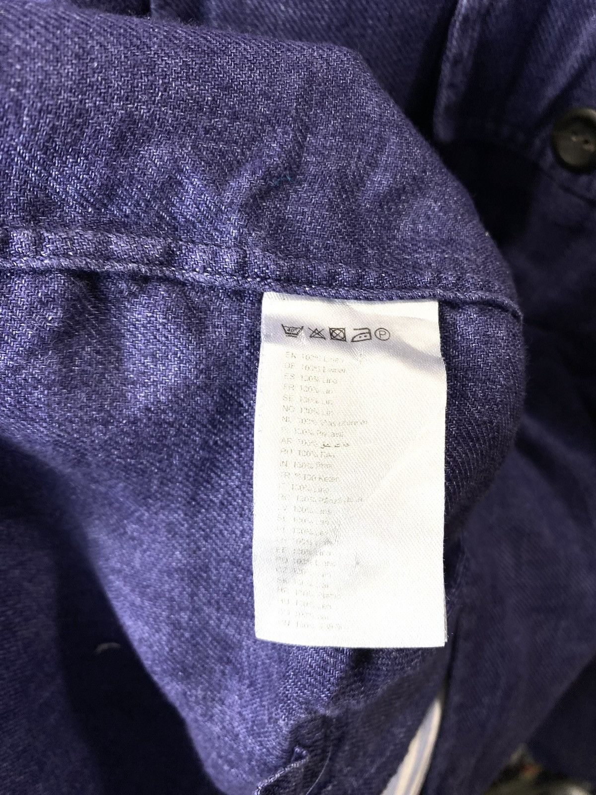 Eton Vintage French Style Eton Linen Twill Overshot Shirt Size US XL / EU 56 / 4 - 12 Thumbnail