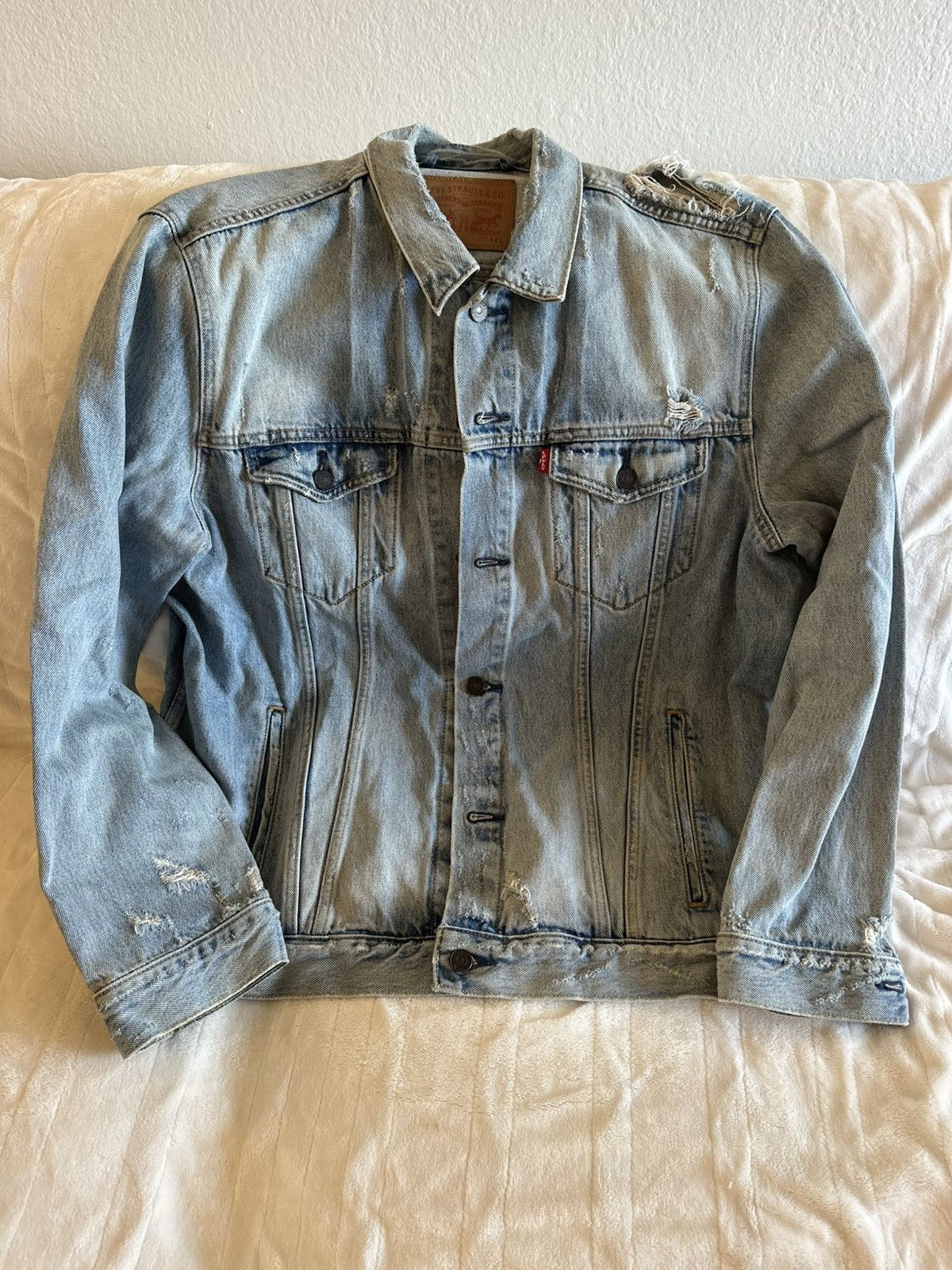 Travis Scott Travis Scott Birds in the Trap Sing Mcknight Denim Jacket Size US XXL / EU 58 / 5 - 4 Thumbnail