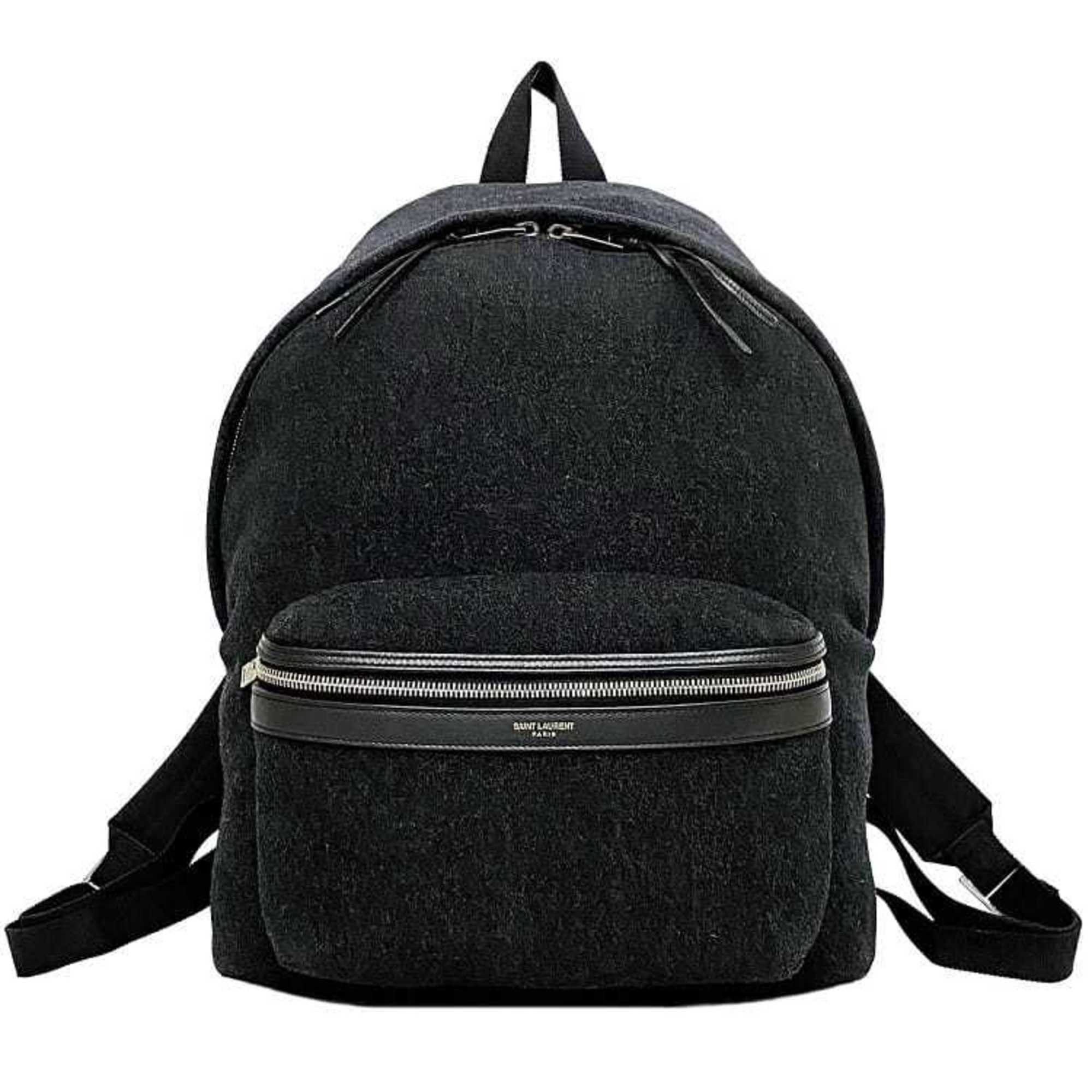 Backpack Ysl Suede Saint Laurent Backpack F-21216 Black 326865