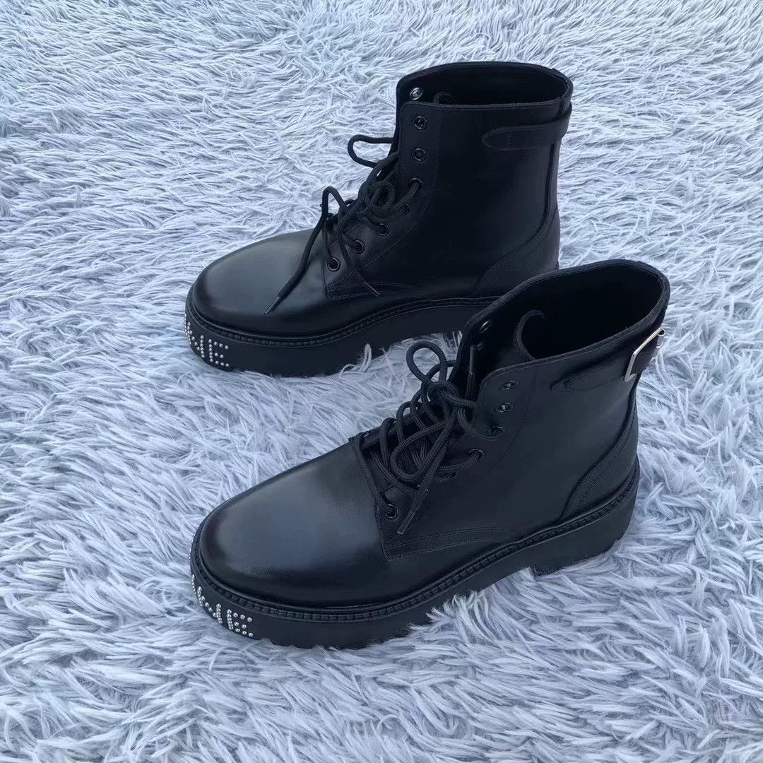 Celine Celine 22SS Leather Rivet Logo Boots Size US 7 / EU 40 - 1 Thumbnail