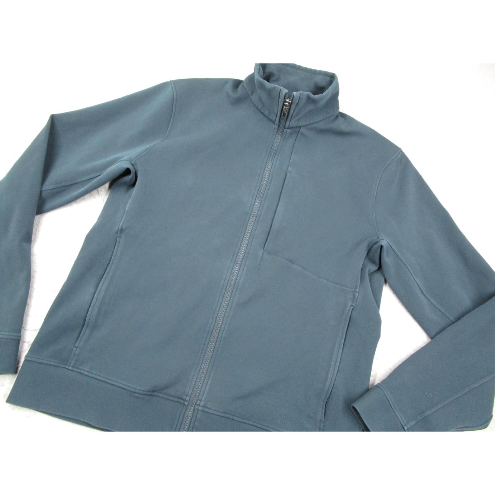 Lululemon Lululemon Jacket Mens L Blue Full Zip Mock Neck 2 Pockets Reflective Logo Size US L / EU 52-54 / 3 - 2 Thumbnail