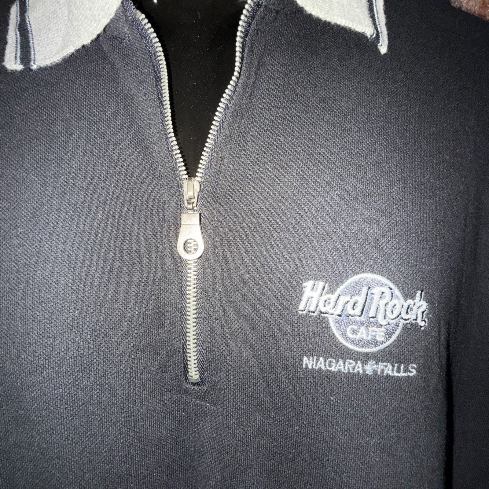 Hard Rock Cafe Vintage Hard Rock Cafe Niagara Falls Black Polo Y2K Sz Large Size US L / EU 52-54 / 3 - 7 Thumbnail