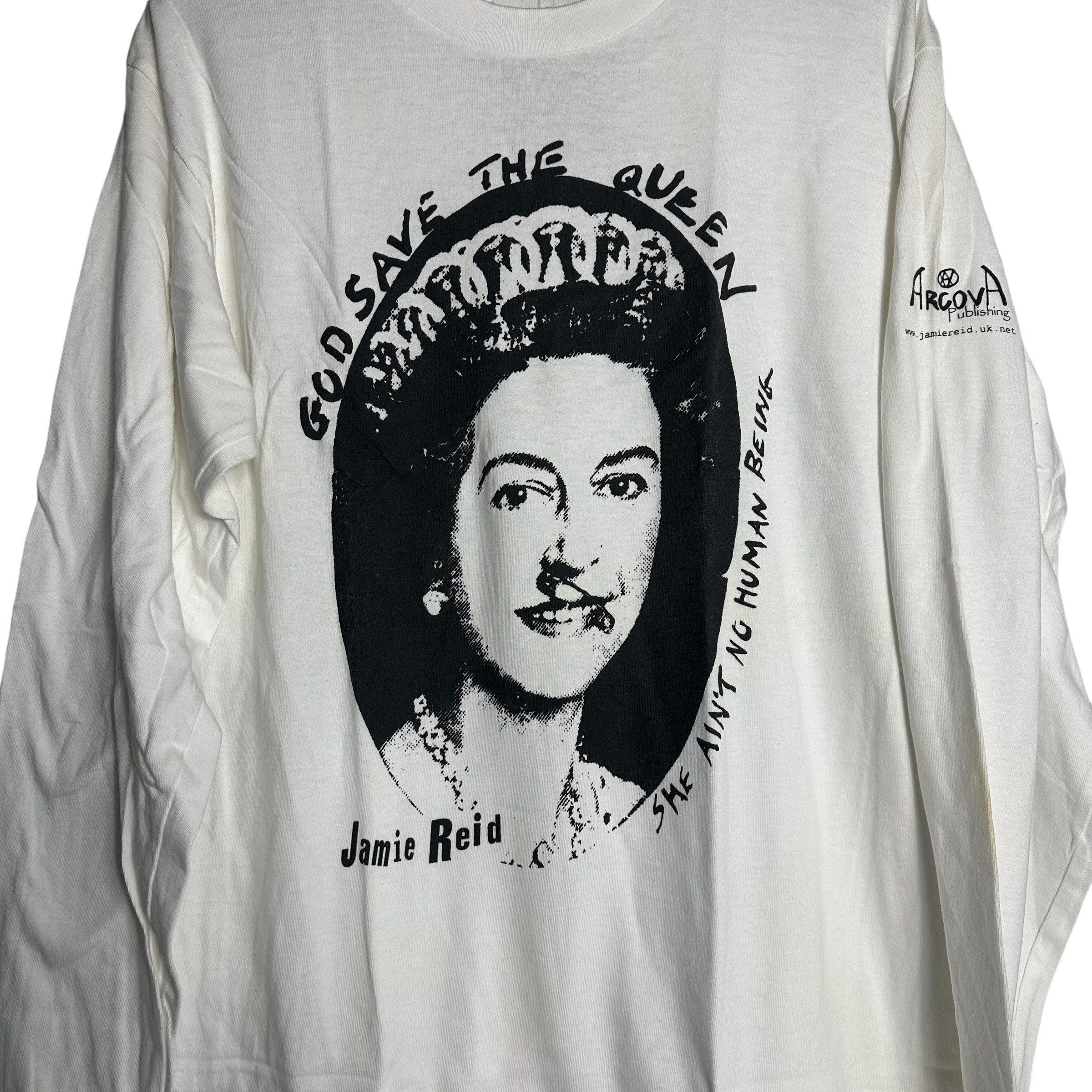 Seditionaries 🔥RARE🔥Vtg Jamie Reid God Save The Queen L/Sleeve T-shirt Size US M / EU 48-50 / 2 - 2 Thumbnail