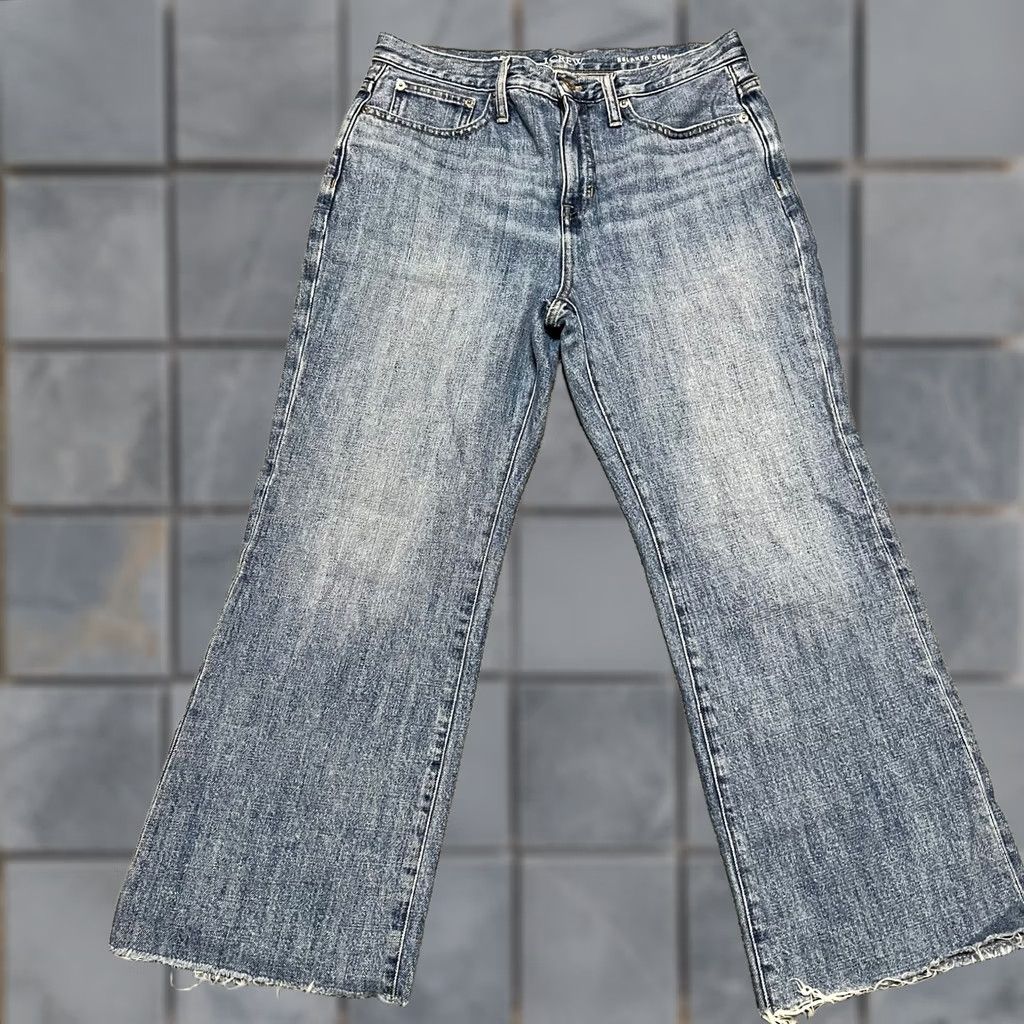 J.Crew J.Crew Jeans Womens 28 High Rise Relaxed Demi Bootcut Flayed Hem 2024 Blue Size 28 Regular Womens Boys Girls Mens Womens Mode Size 28" / US 6 / IT 42 - 1 Thumbnail