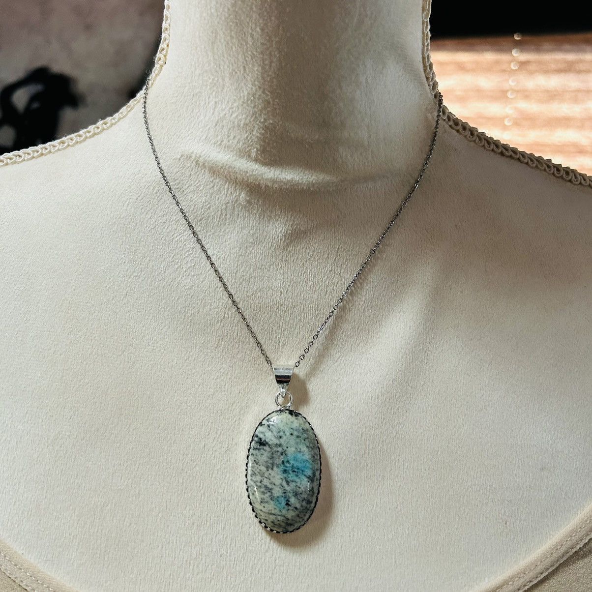 Handmade Handcrafted K2 jasper dogtooth 925 sterling pendant necklace Size ONE SIZE - 3 Thumbnail