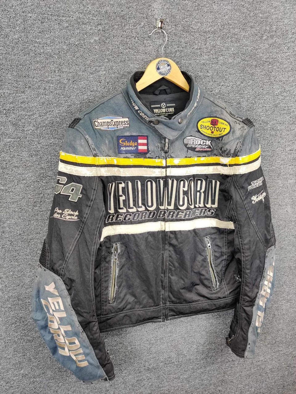 YELLOW CORN Vintage Yellow Corn Bikers Jacket With Riding Size US M / EU 48-50 / 2 - 7 Thumbnail