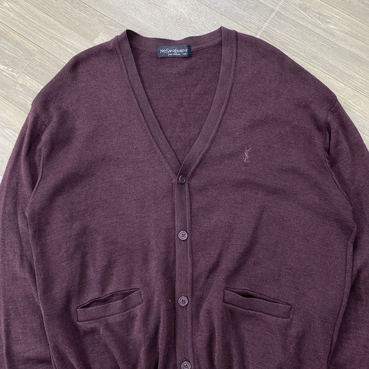 Yves Saint Laurent Vintage Yves Saint Laurent Pour Homme YSL Knitwear Cardigan Size US L / EU 52-54 / 3 - 2 Thumbnail