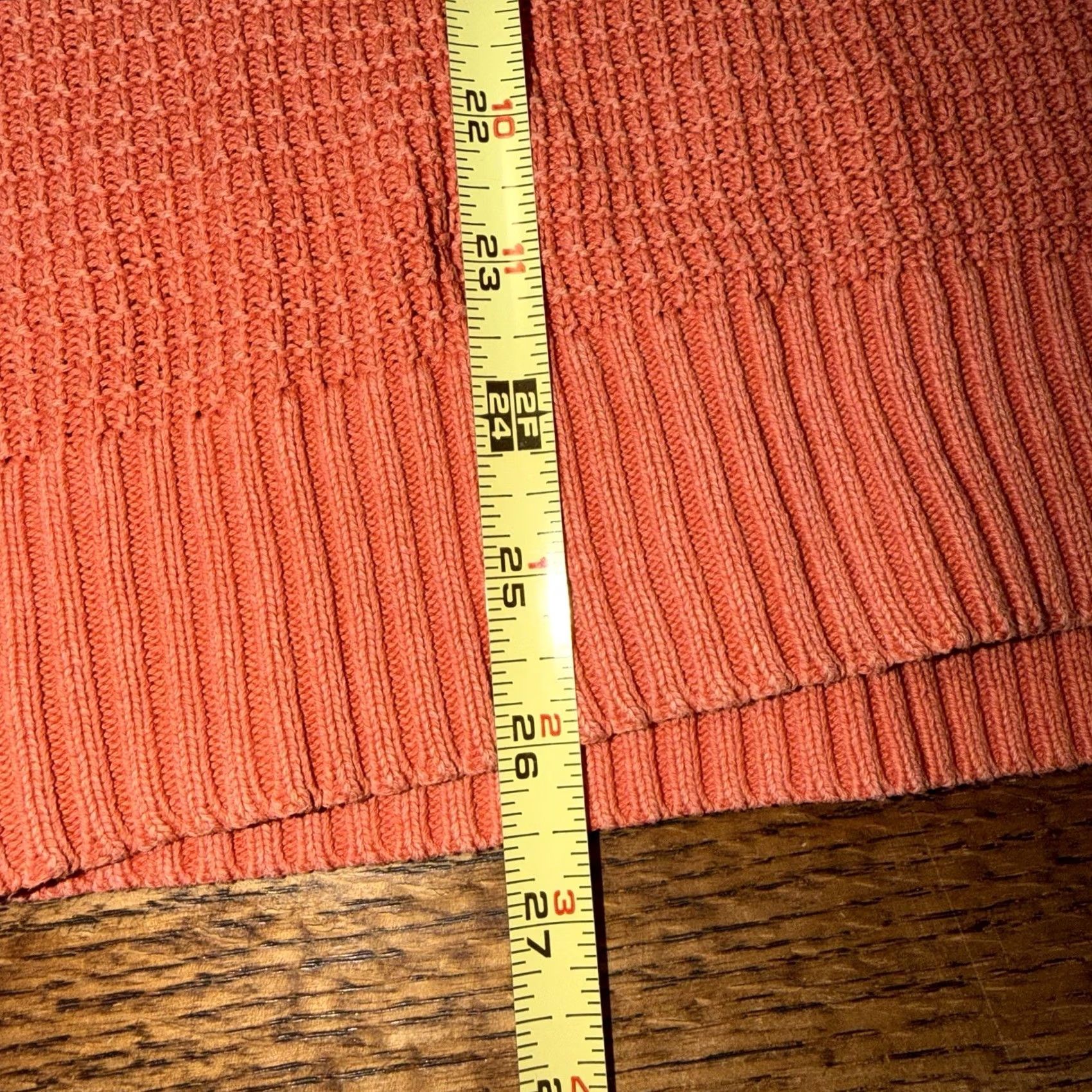 Vintage LL Bean Sweater Mens XXL Orange Cotton Waffle Knit Crewneck Sunwashed Textured Vintage? Size US XXL / EU 58 / 5 - 6 Thumbnail