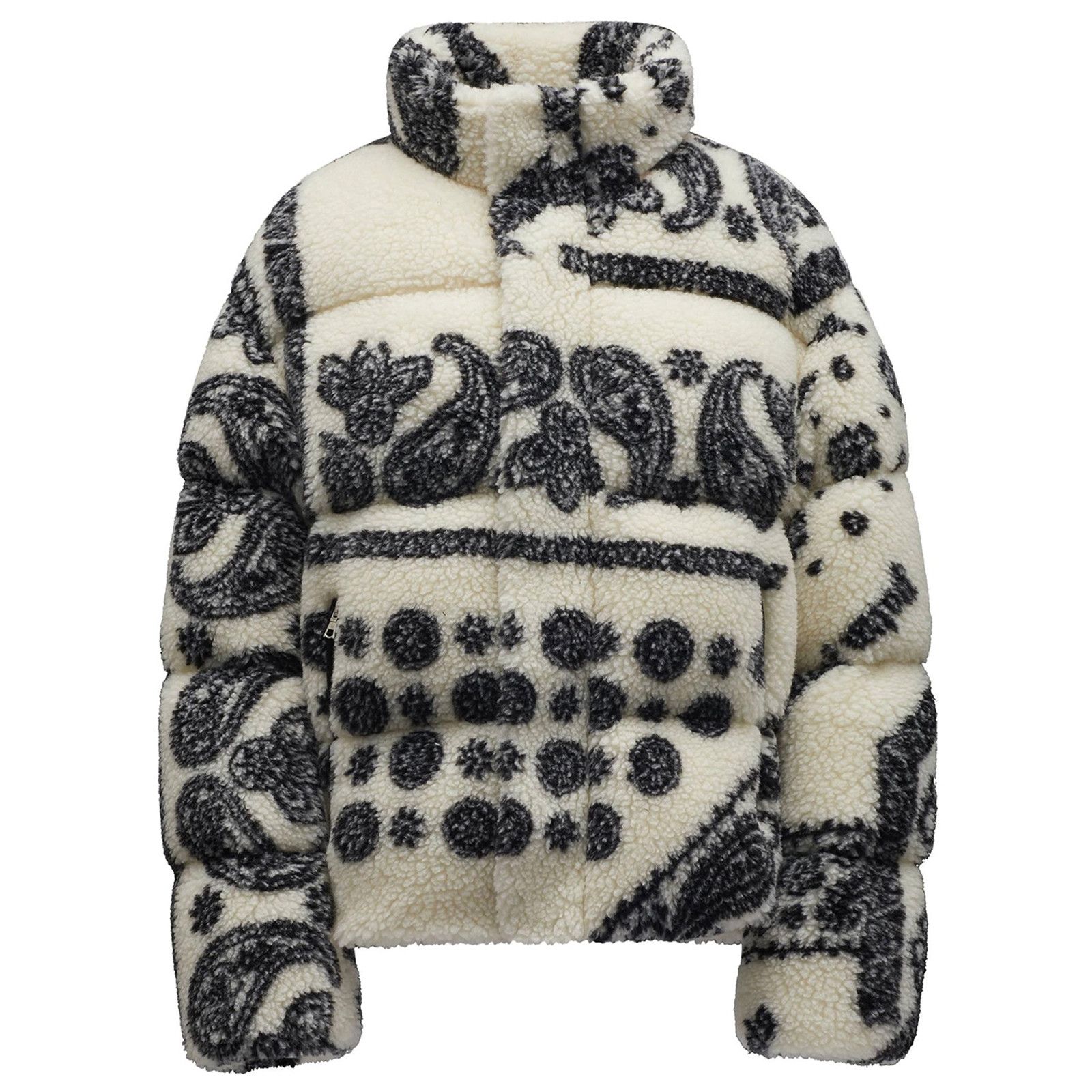 Moncler Moncler x Palm Angels Baden Paisley White Black Men's TG 4 Size US L / EU 52-54 / 3 - 1 Thumbnail