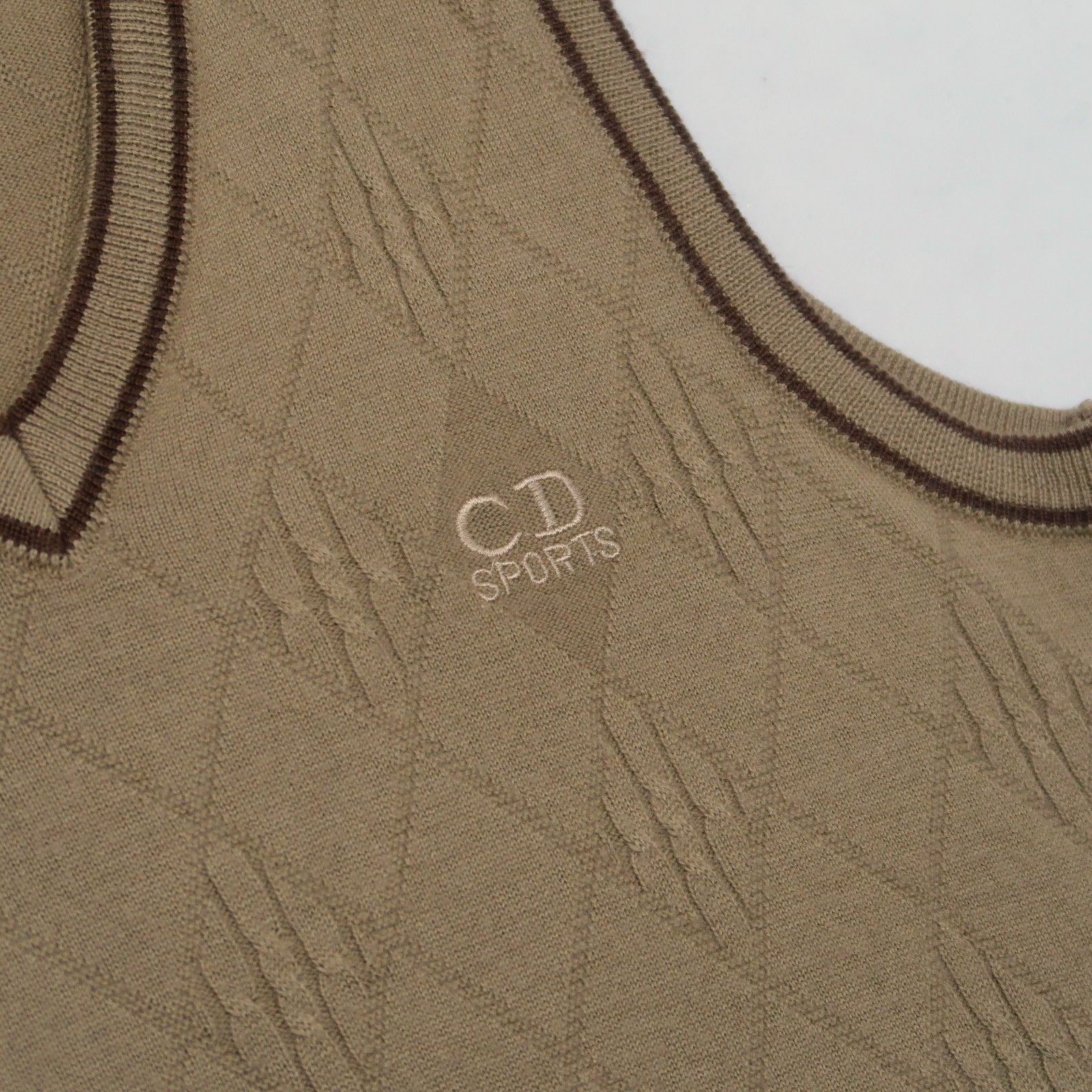 Christian Dior Monsieur 90s Christian Dior Sports Monogram Cable Knit Vest Fuzzy Size US S / EU 44-46 / 1 - 5 Thumbnail
