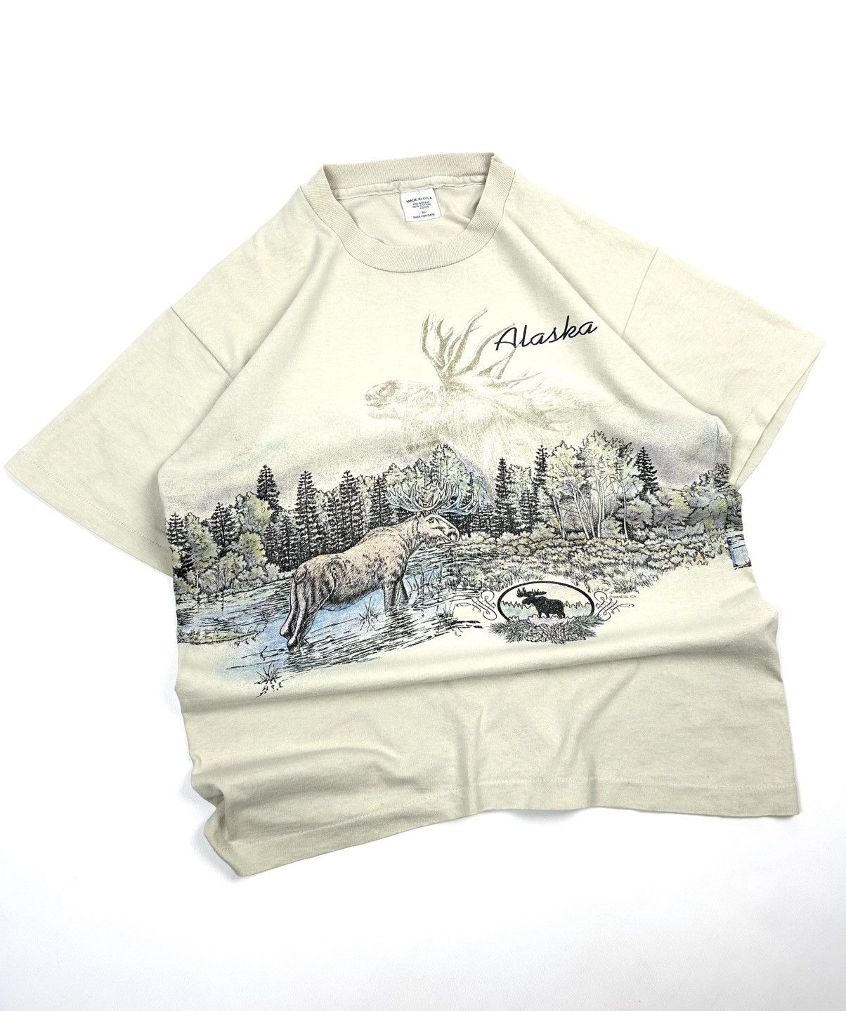 Vintage Vintage 80’s Alaska Tee Full landscape Print Made in USA Size US M / EU 48-50 / 2 - 2 Thumbnail