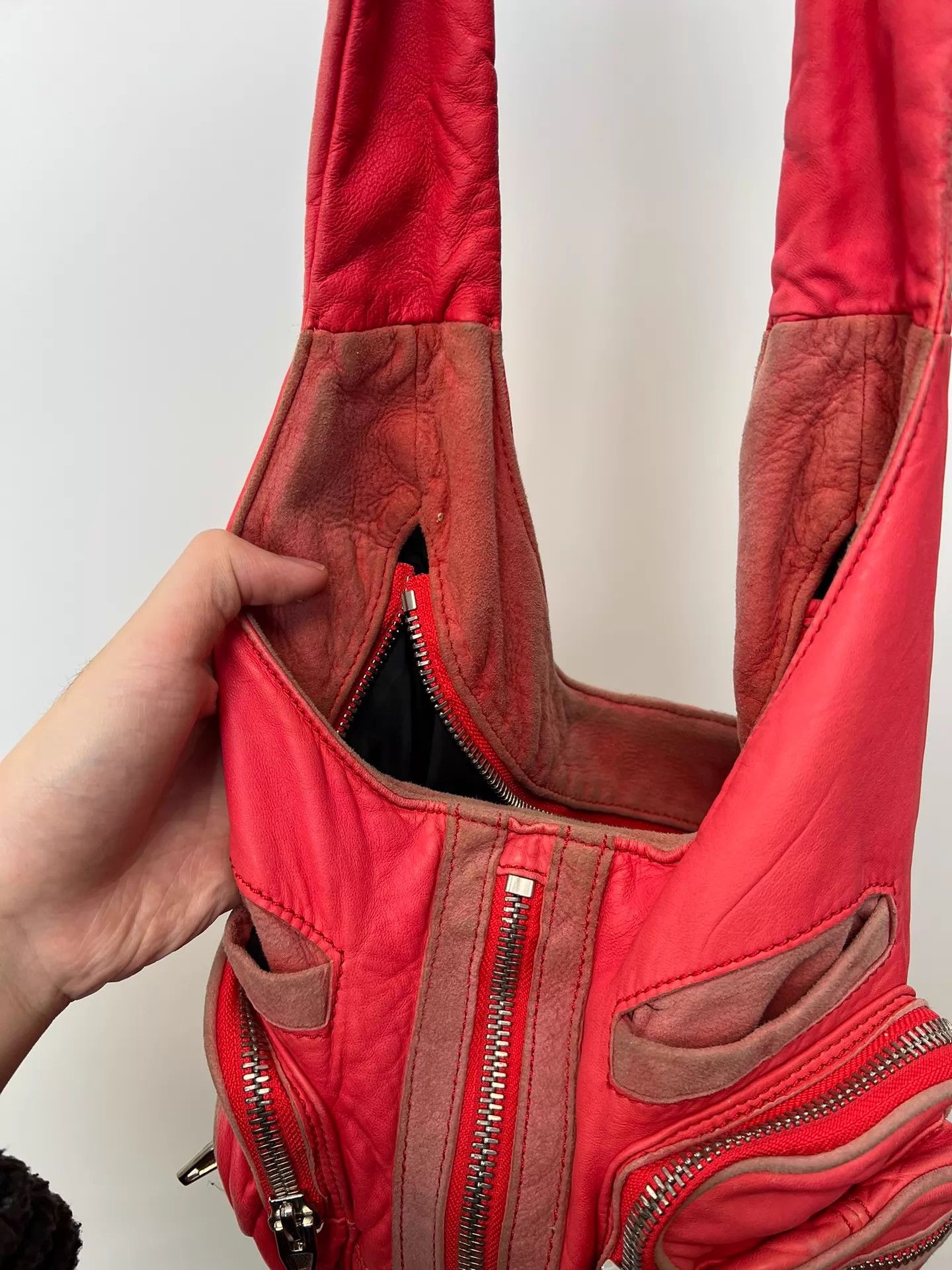 Alexander Wang Alexander Wang Biker Fuchsia Suede Crossbody Bag Size ONE SIZE - 7 Thumbnail
