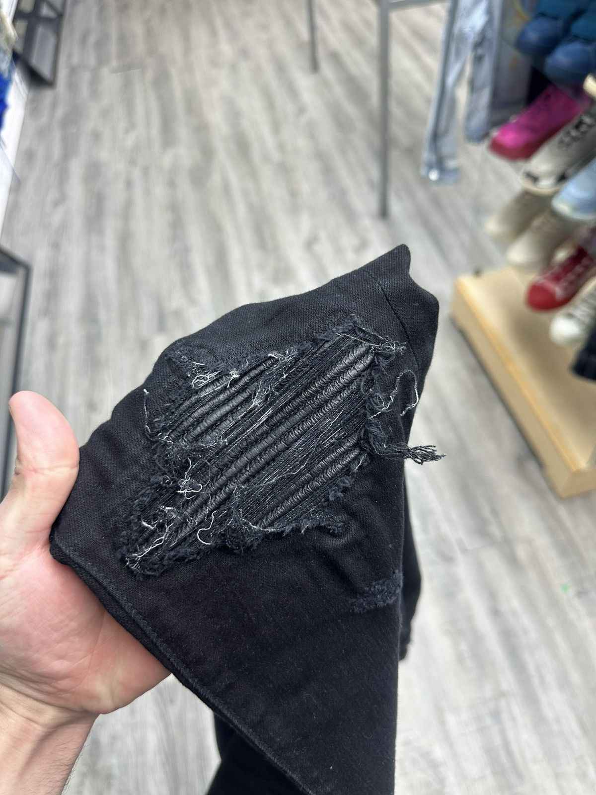 Amiri Amiri MX1 Black Leather Patches Sz32 Size US 32 / EU 48 - 2 Thumbnail