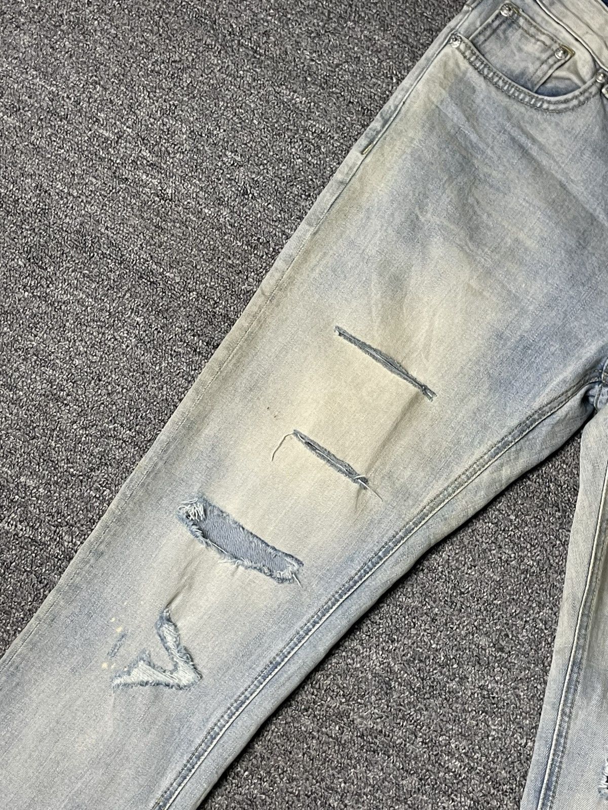 Japanese Brand × Vintage POMELO Brand Skinny Ripped Jeans (84) Size US 32 / EU 48 - 3 Thumbnail