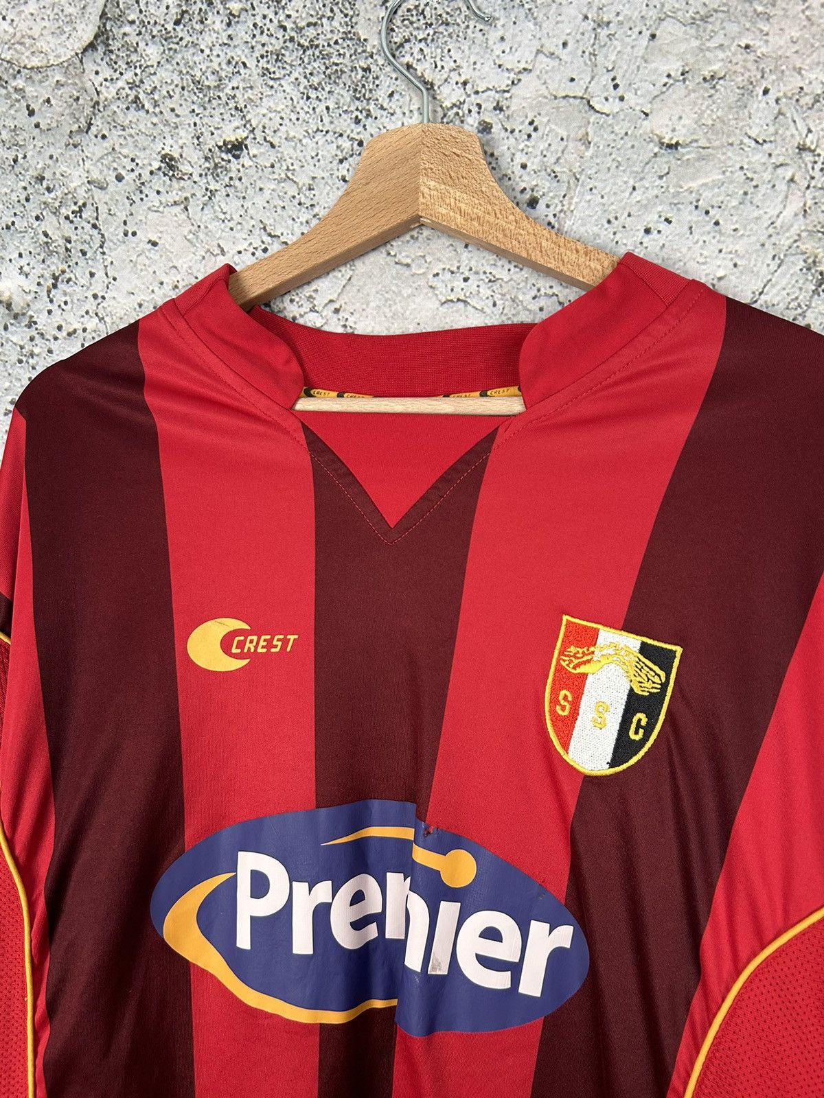 Vintage Vintage Soccer Jersey Football Longsleeve Striped Rare Size US L / EU 52-54 / 3 - 3 Thumbnail
