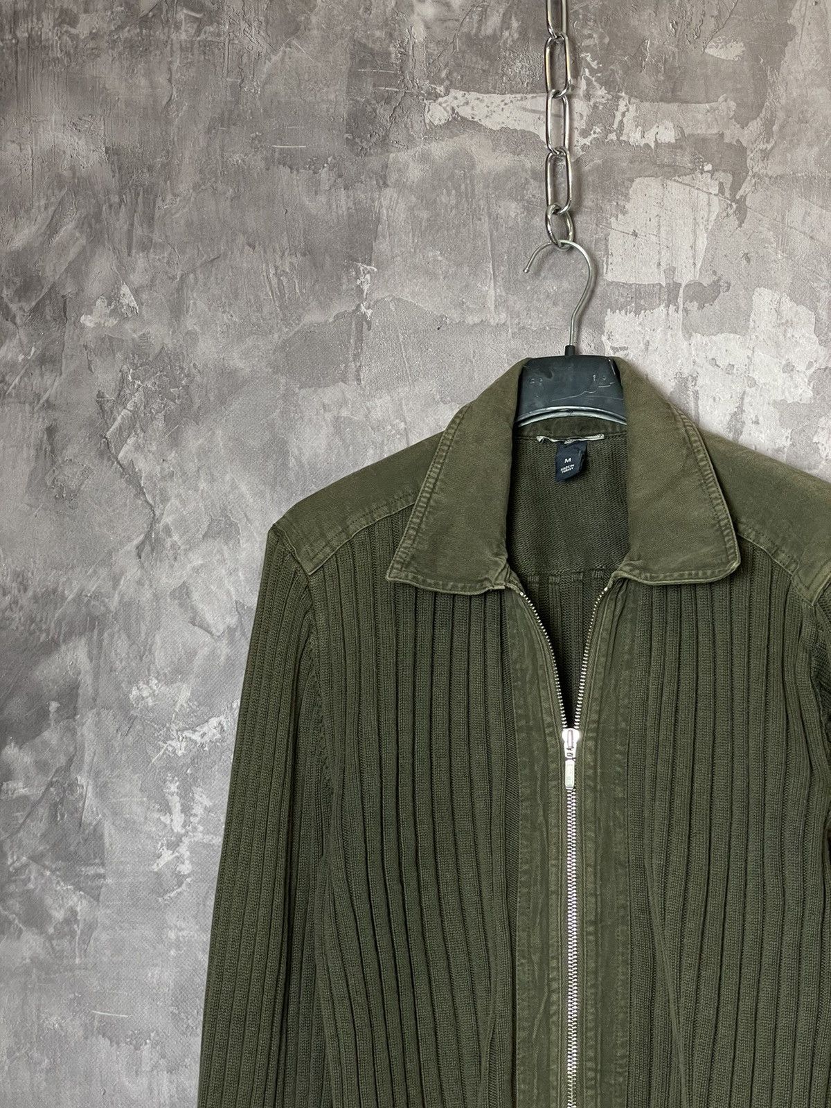Japanese Brand Y2K DISTRESSED FADED SWEATER ZIP UP VINTAGE JAPANESE BRAND Size US M / EU 48-50 / 2 - 6 Thumbnail