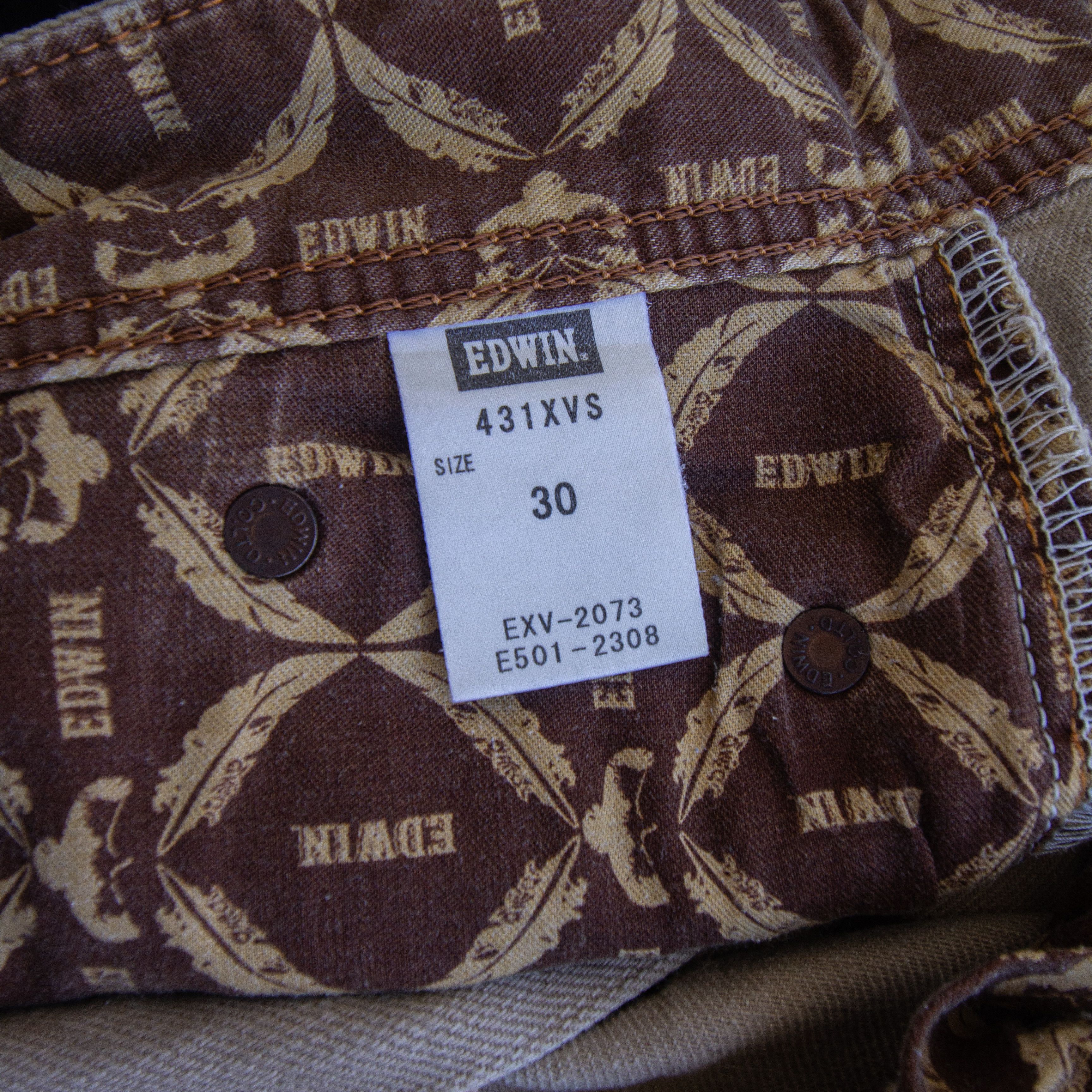 Edwin × Vintage Edwin XV Exclusive Vintage Brown Jeans Size US 32 / EU 48 - 10 Thumbnail