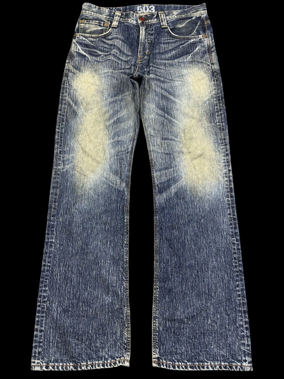 Edwin Flare Edwin 503 Sandy Style Crazy Fades Denim F922 Size US 35 - 2 Thumbnail