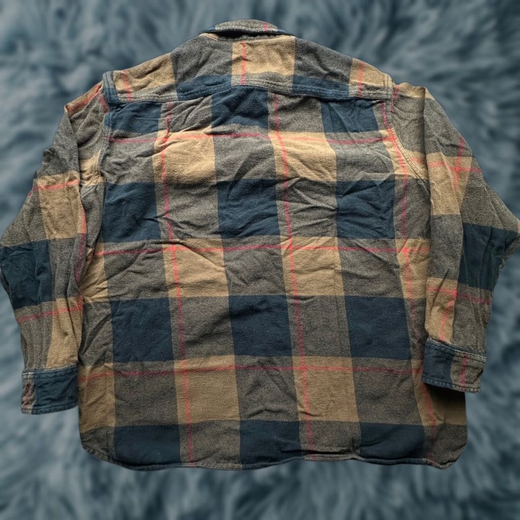 Levi's Levis Classic Worker Overshirt Godlisch Flannel Men XL Long Sleeve Pocket Brown Plaid Size US XL / EU 56 / 4 - 1 Thumbnail