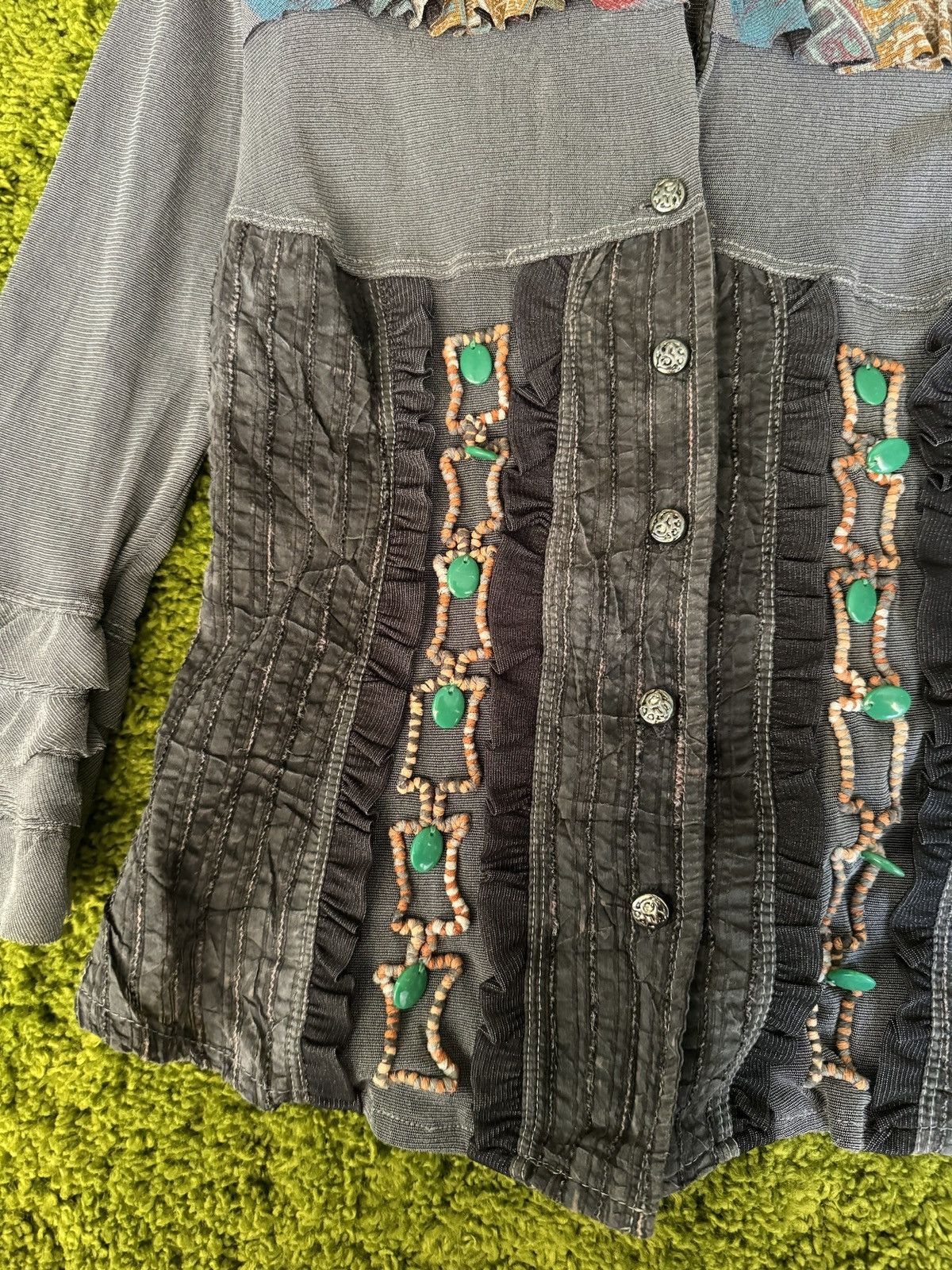 Vintage Save the Queen Y2K vintage avant garde mesh blouse shirt Size XL / US 12-14 / IT 48-50 - 6 Thumbnail
