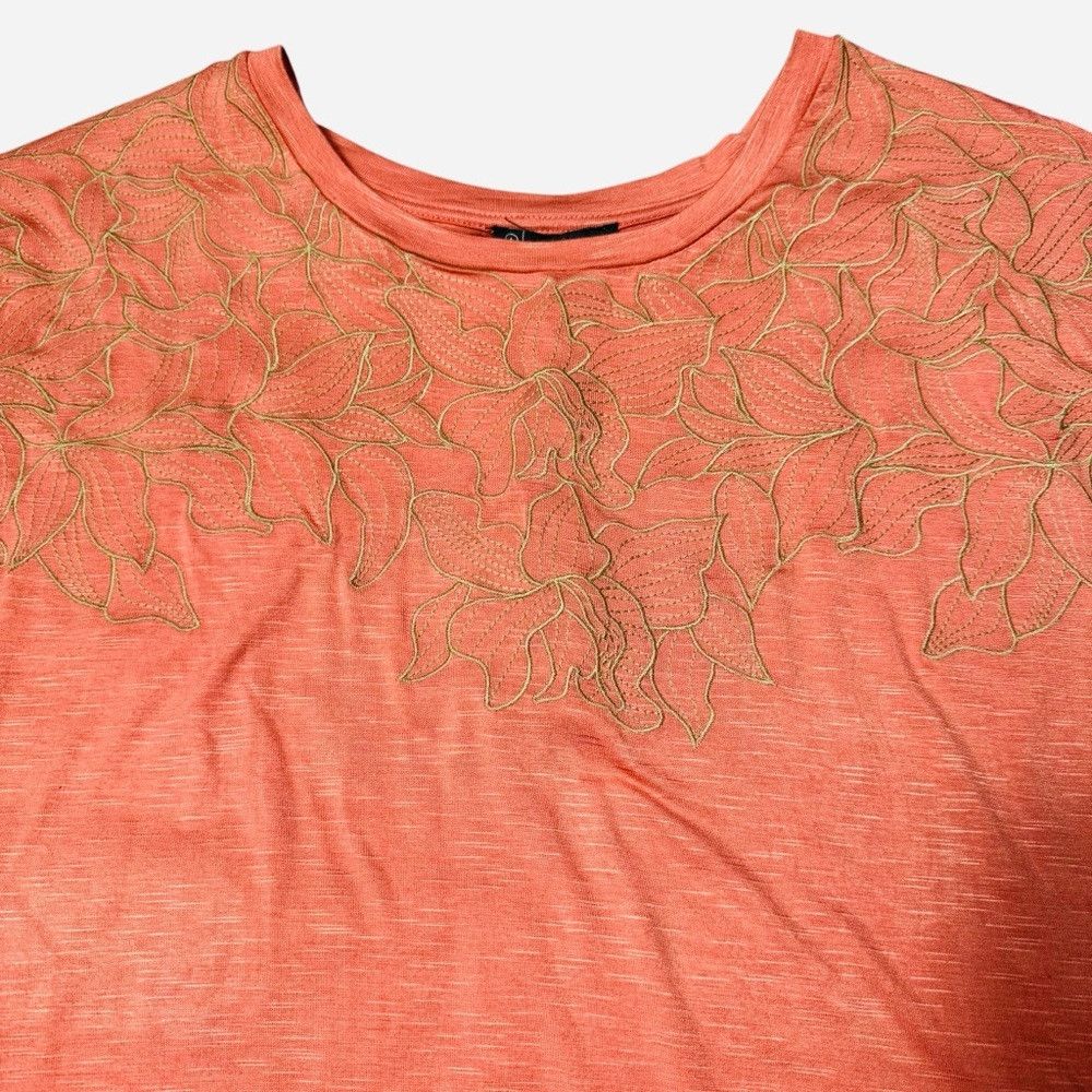 Adrianna Papell NWT New $99 Adrianna Papell Floral Embroidered Short Sleeve Size XL / US 12-14 / IT 48-50 - 3 Thumbnail