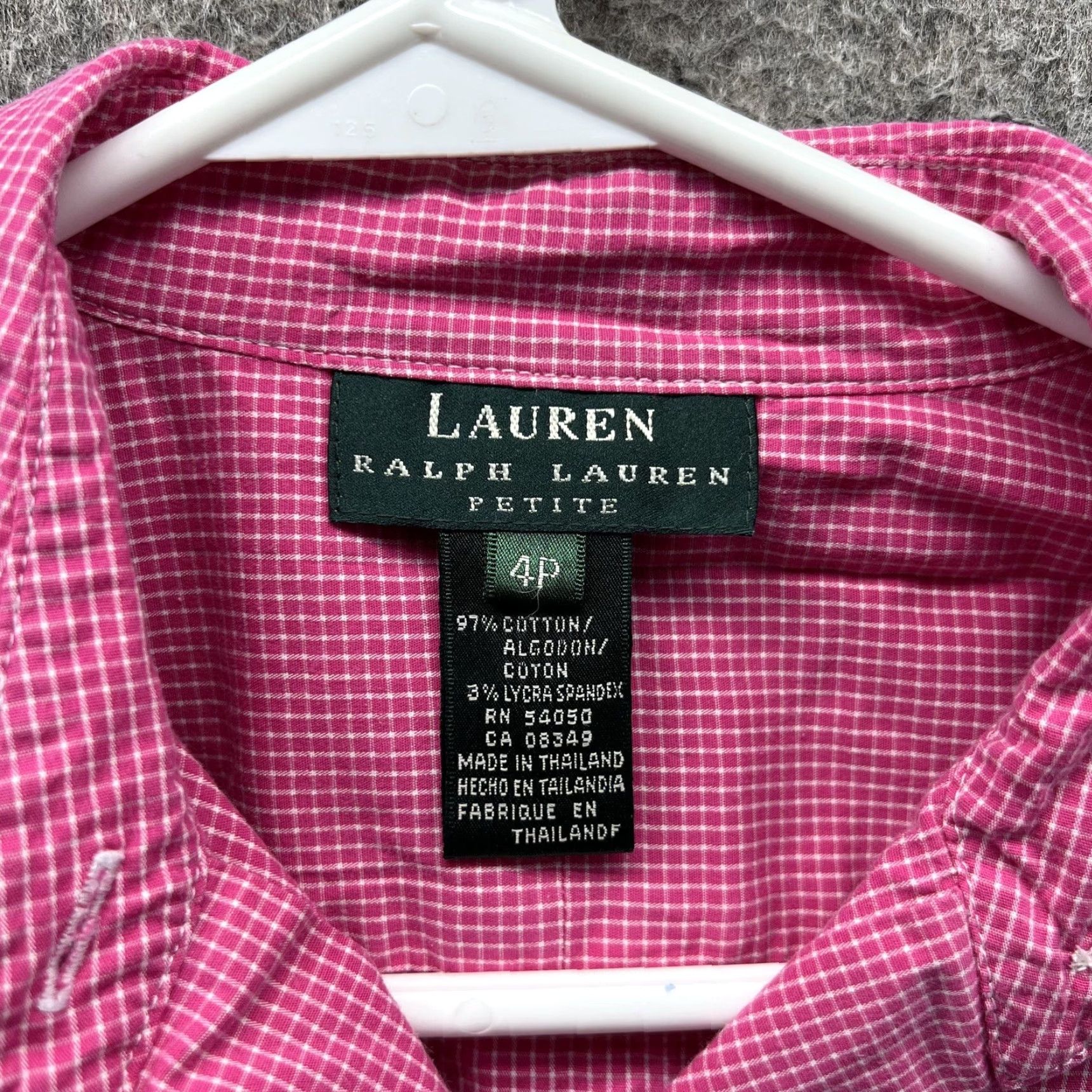 Ralph Lauren Lauren Ralph Lauren Shirt Womens Petite 4 Pink Button Front Long Sleeve Top Size S / US 4 / IT 40 - 5 Thumbnail