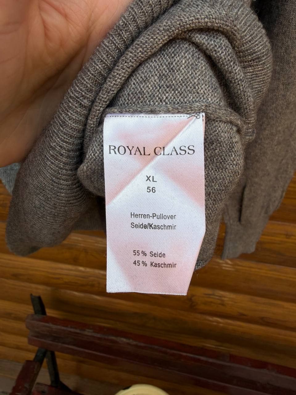 Other Royal Class Luxury Silk Cashmere Sweater Size XL 56 Grey Size US XL / EU 56 / 4 - 6 Thumbnail