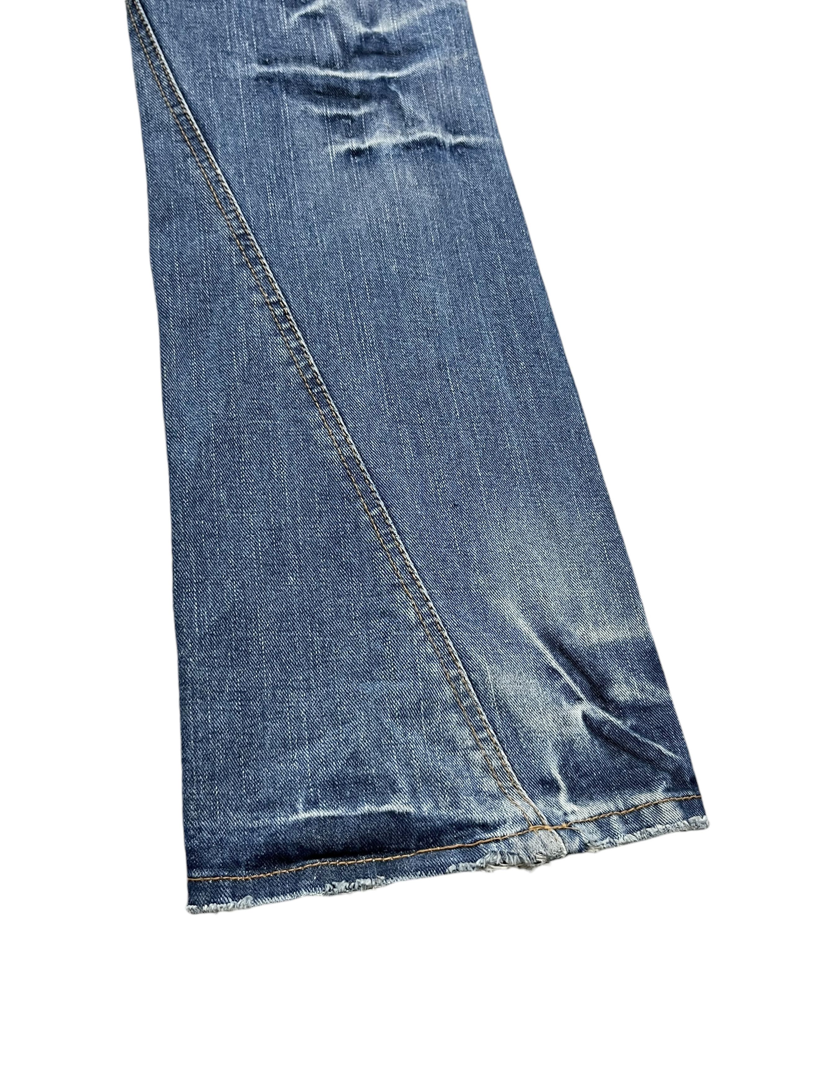 If Six Was Nine FYE🔥NYLAUS Clawmark Whisker Studded Gems Flap Flare Jeans Size US 30 / EU 46 - 14 Thumbnail