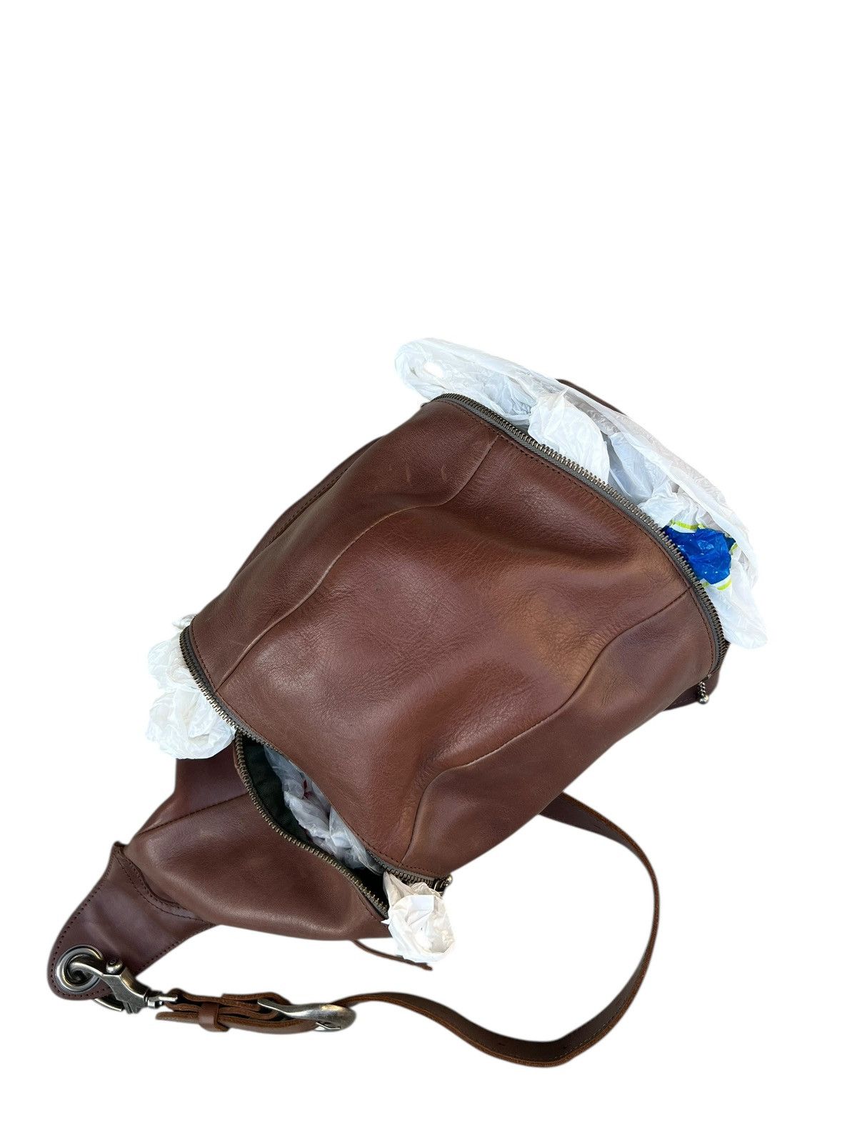 Alfredo Bannister × Leather Alfredo Bannister Patina Leather Multi Pocket Banana Bag Size ONE SIZE - 24 Thumbnail