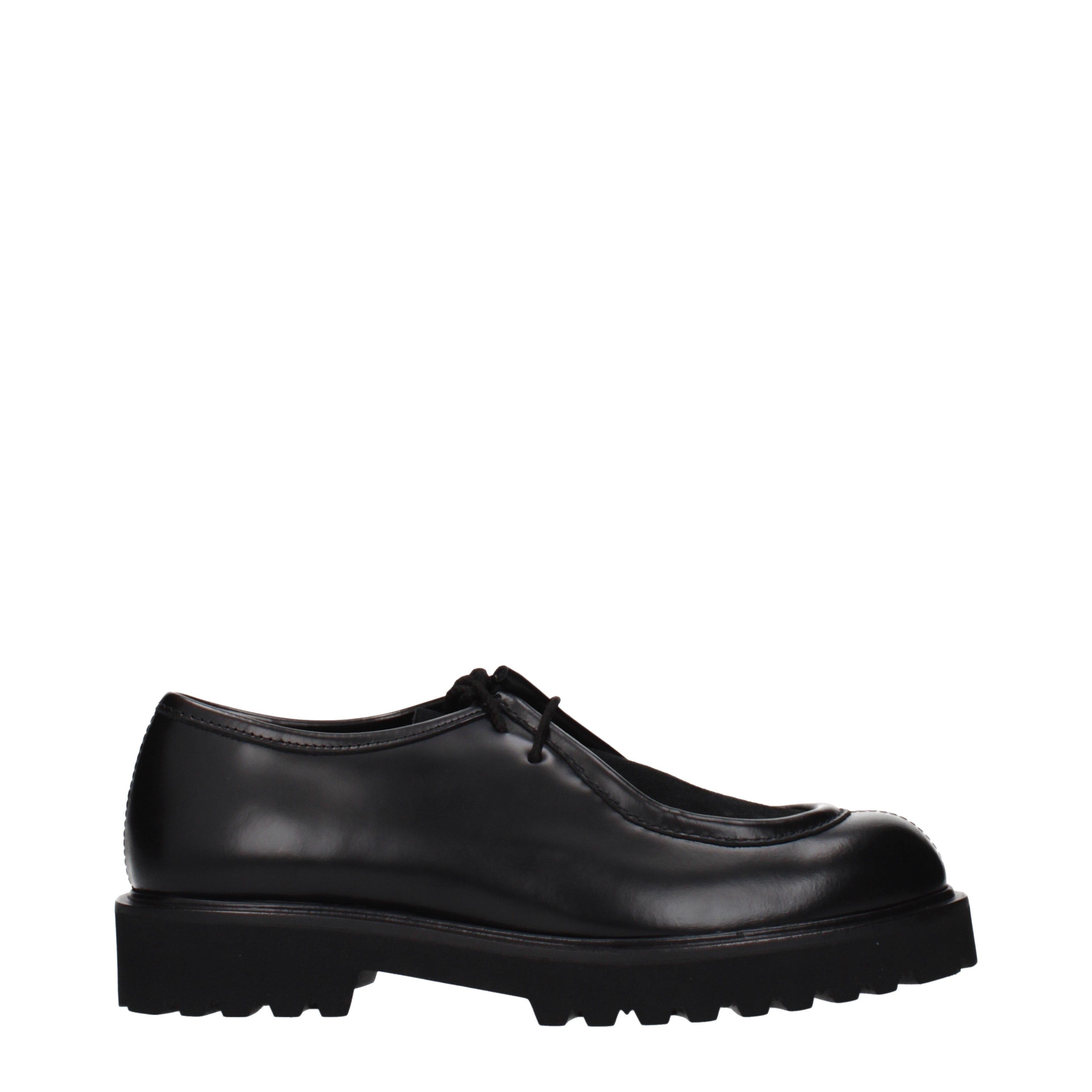 Max Mara Max Mara Lace up and Monkstrap Women Leather Black Size US 9 / IT 39 - 1 Thumbnail