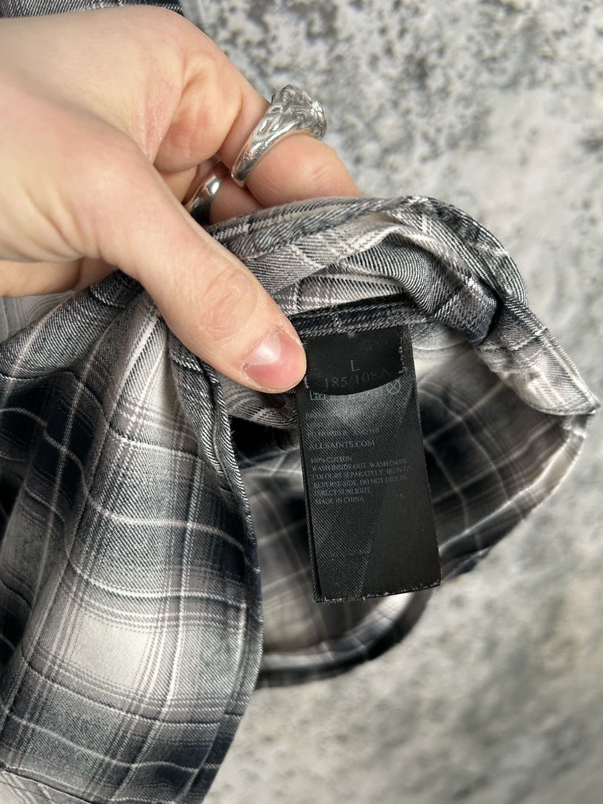 Allsaints Vintage Allsaints Tartan Shirt Checkered Designer Streetwear Size US L / EU 52-54 / 3 - 7 Thumbnail