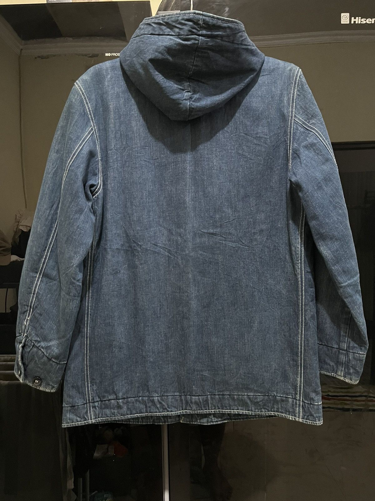 Blue Blue Japan Blue Blue japan Padded Denim Chore Jacket With Hoodie Size US M / EU 48-50 / 2 - 3 Thumbnail
