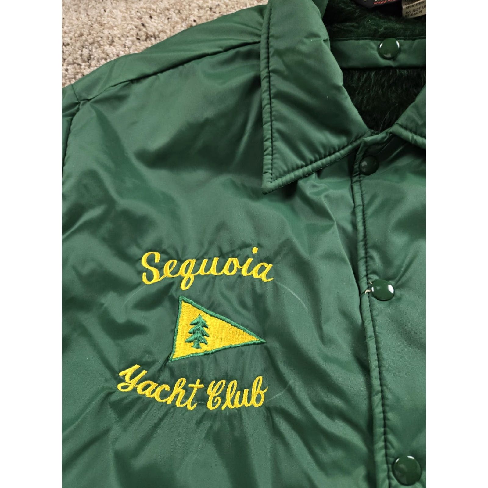 Dunbrooke VINTAGE Dunbrooke Jacket Mens L Green Nautical Yacht Club Windbreaker 80s Sequoia Nylon Snap Front Embroidered Pockets Size US L / EU 52-54 / 3 - 6 Thumbnail