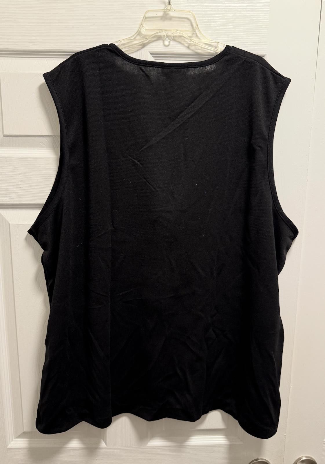 Designer Classic Roaman’s Black Tie-Front Sleeveless Top C2 Size M / US 6-8 / IT 42-44 - 3 Thumbnail